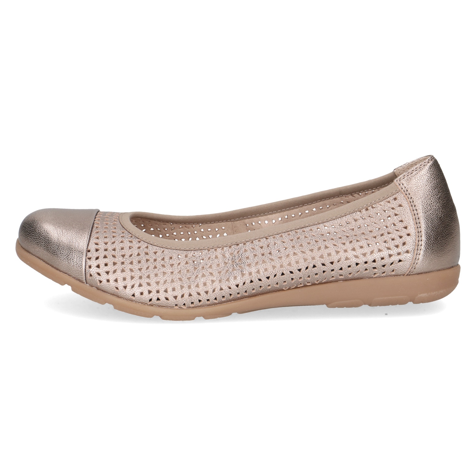 Caprice Ballerine  mocassin, chaussure confortable, chaussure à enfiler avec perforations