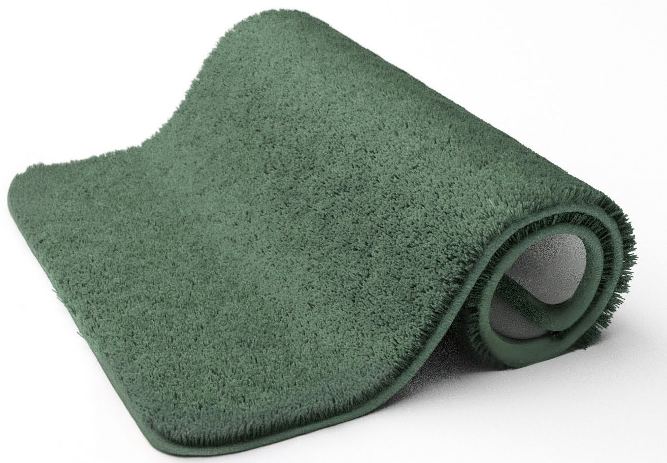 Grund Badematte »Melos, Badvorleger, Badezimmer Teppich, sehr weich«, rutschhemmend beschichtet, fussbodenheizungsgeeignet, melierte Optik, sehr weicher Flor, Melange-Effekt, Made in Europe