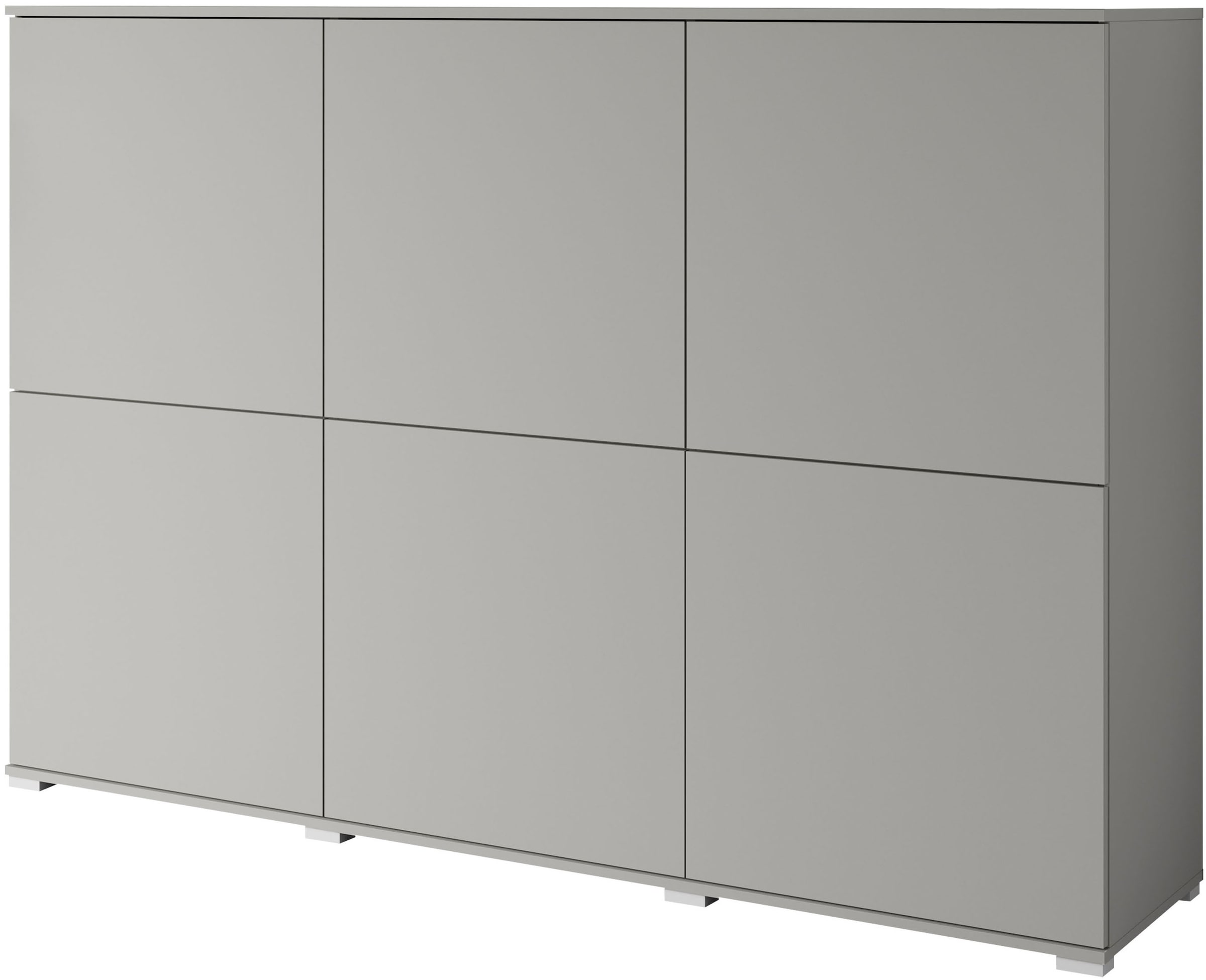 GOODproduct Highboard »Kenia, moderne grifflose Hochkommode mit 6 Türen, Breite 180 cm« 1 Stk. tlg. Push-to-Open-Fronten, höhenverstellbaren Einlegeböden