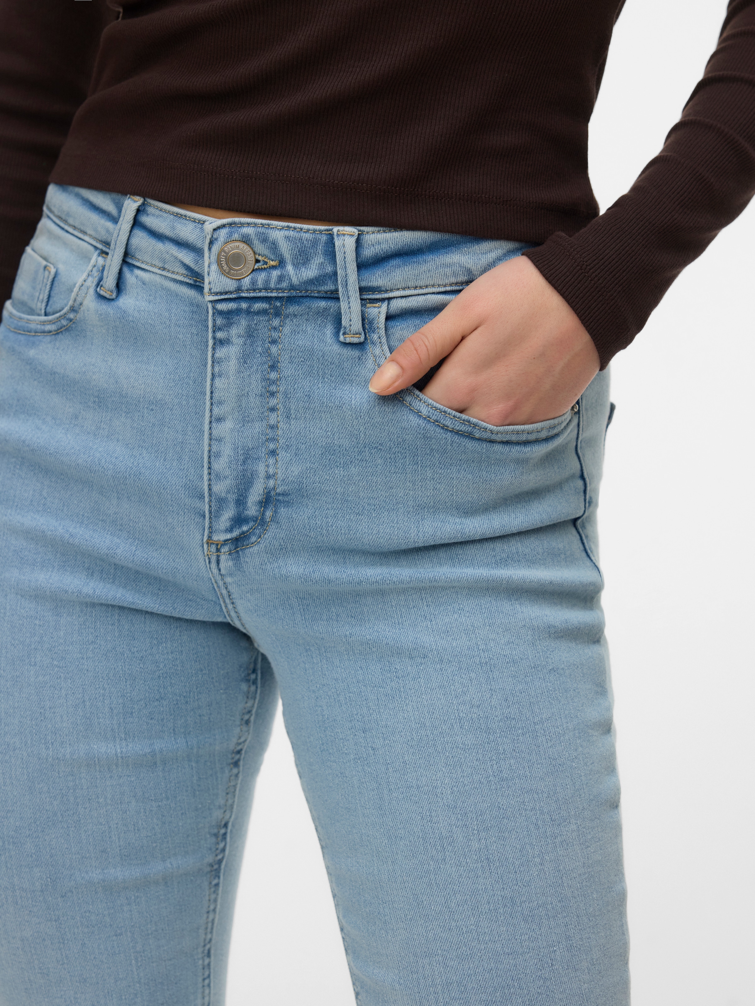 Vero Moda Jeans skinny »VMPOLLY MR SKINNY JEANS RA3056 NOOS« Baumwollmischung, skinny fit, regular waist