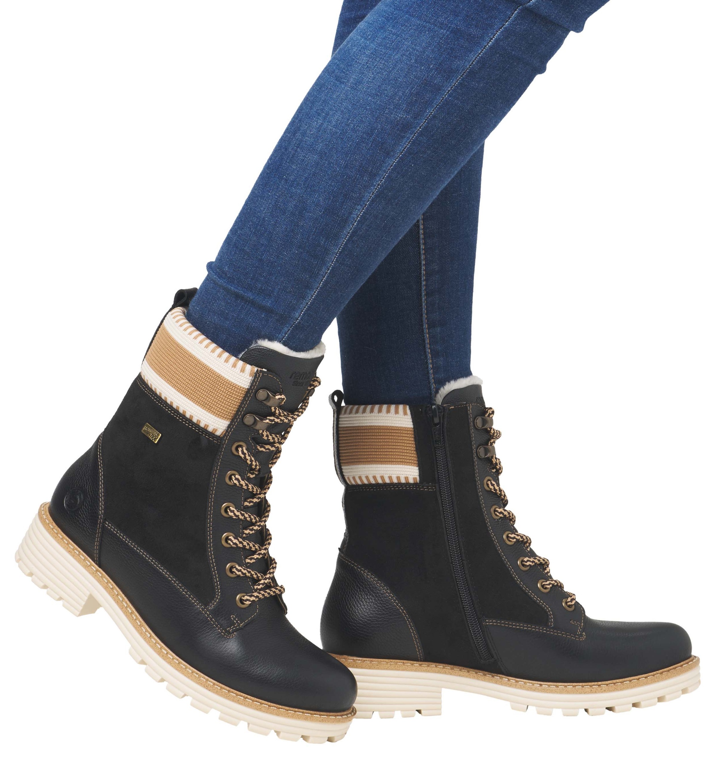 Remonte Winterboots »Elisabeth Hurley-Collection«, Schnürboots, Schnürstiefelette mit wasserabweisender TEX-Membran