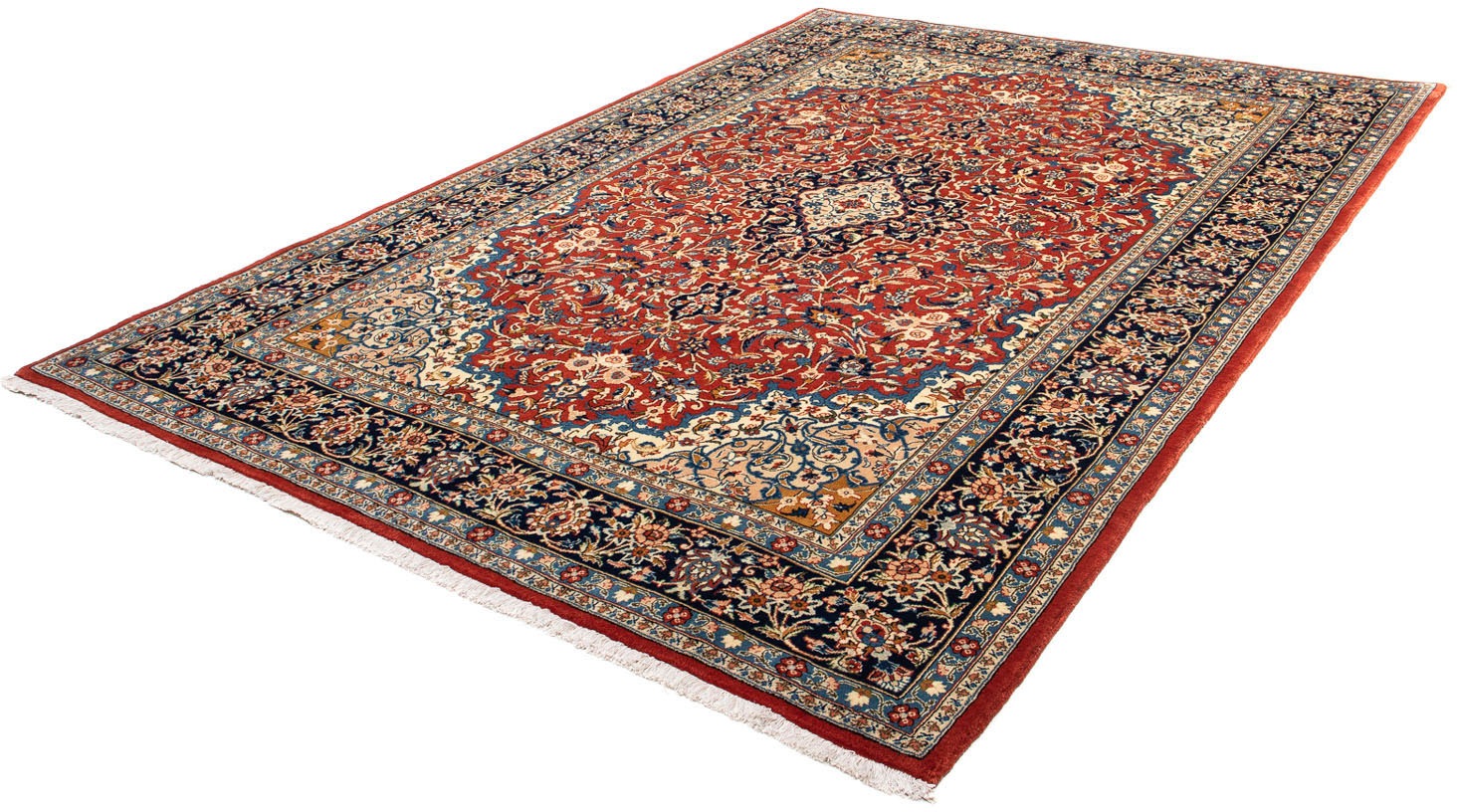 Image of morgenland Orientteppich »Perser - Royal - 303 x 205 cm - dunkelrot«, rechteckig, 10 mm Höhe, Wohnzimmer, Handgeknüpft, Einzelstück mit Zertifikat bei Ackermann Versand Schweiz