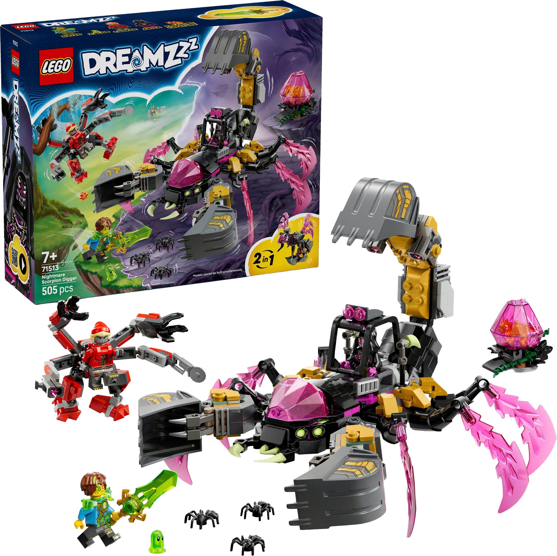 Image of LEGO Konstruktionsspielsteine "Albtraum-Skorpionbagger (71513), LEGO DREAMZzz" Made in Europe