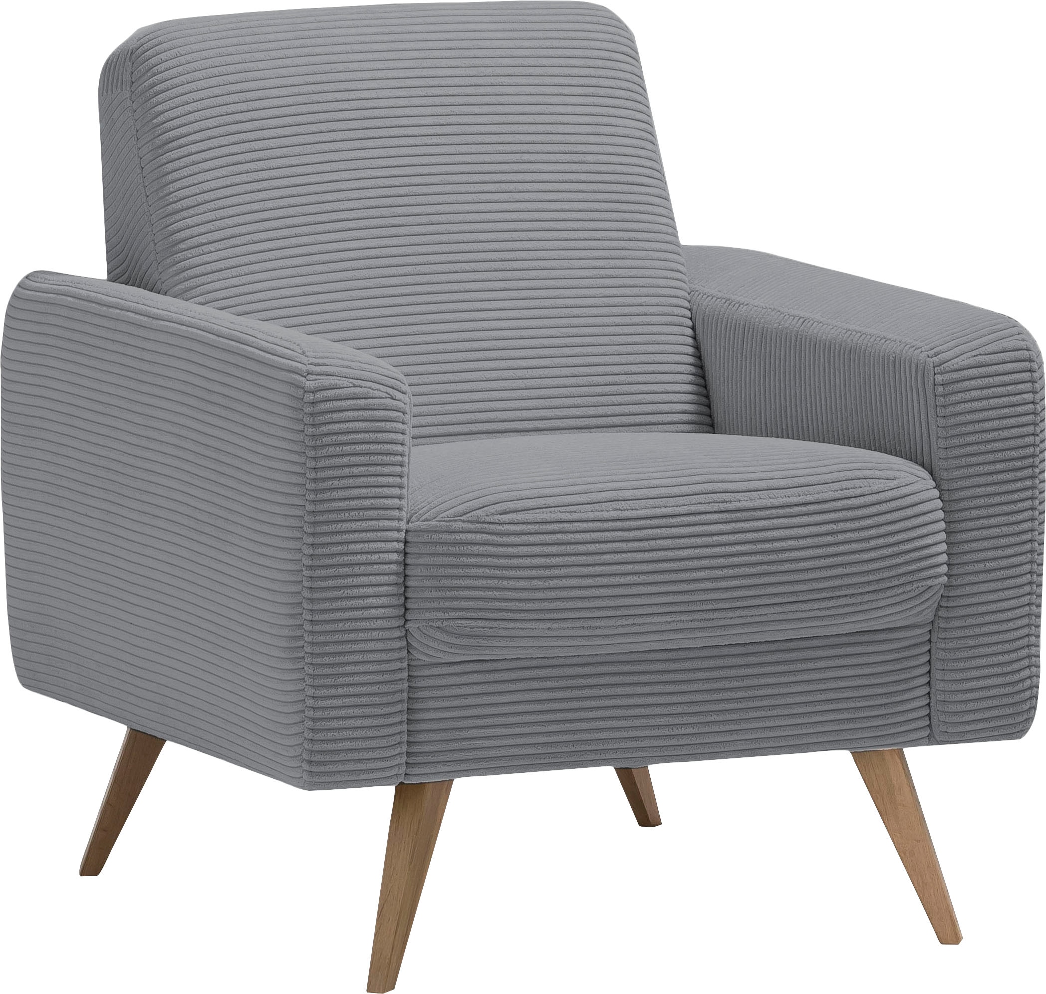 exxpo - sofa fashion Sessel »Samso, Loungesessel«, elegant und bequem, aktueller Cord Bezug