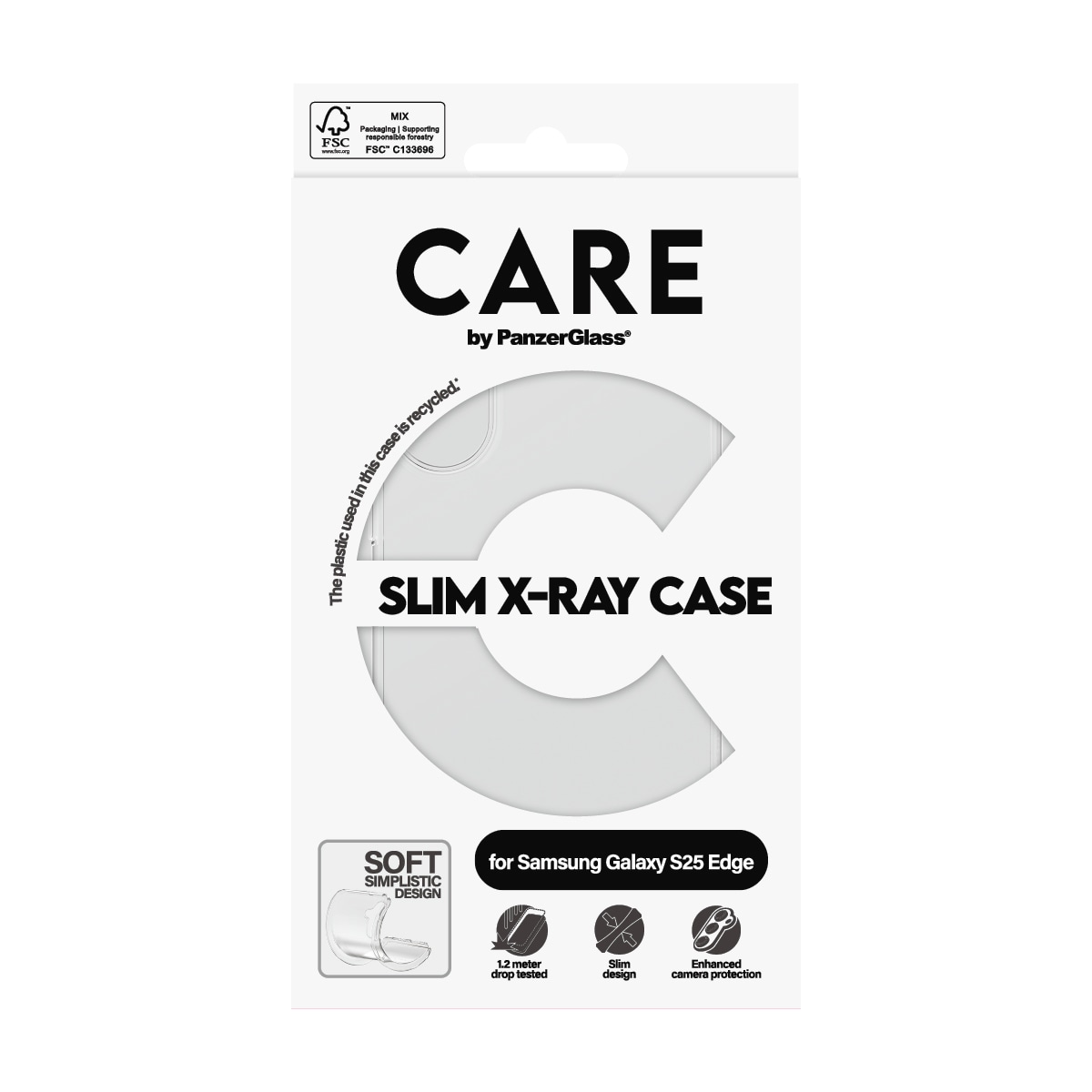 CARE by PanzerGlass Backcover »Slim X-Ray Case für Samsung Galaxy S25 Edge«, Samsung Galaxy S25 Edge, Backcover, Schutzhülle, Handyschutzhülle, Case, Schutzcase, stossfest