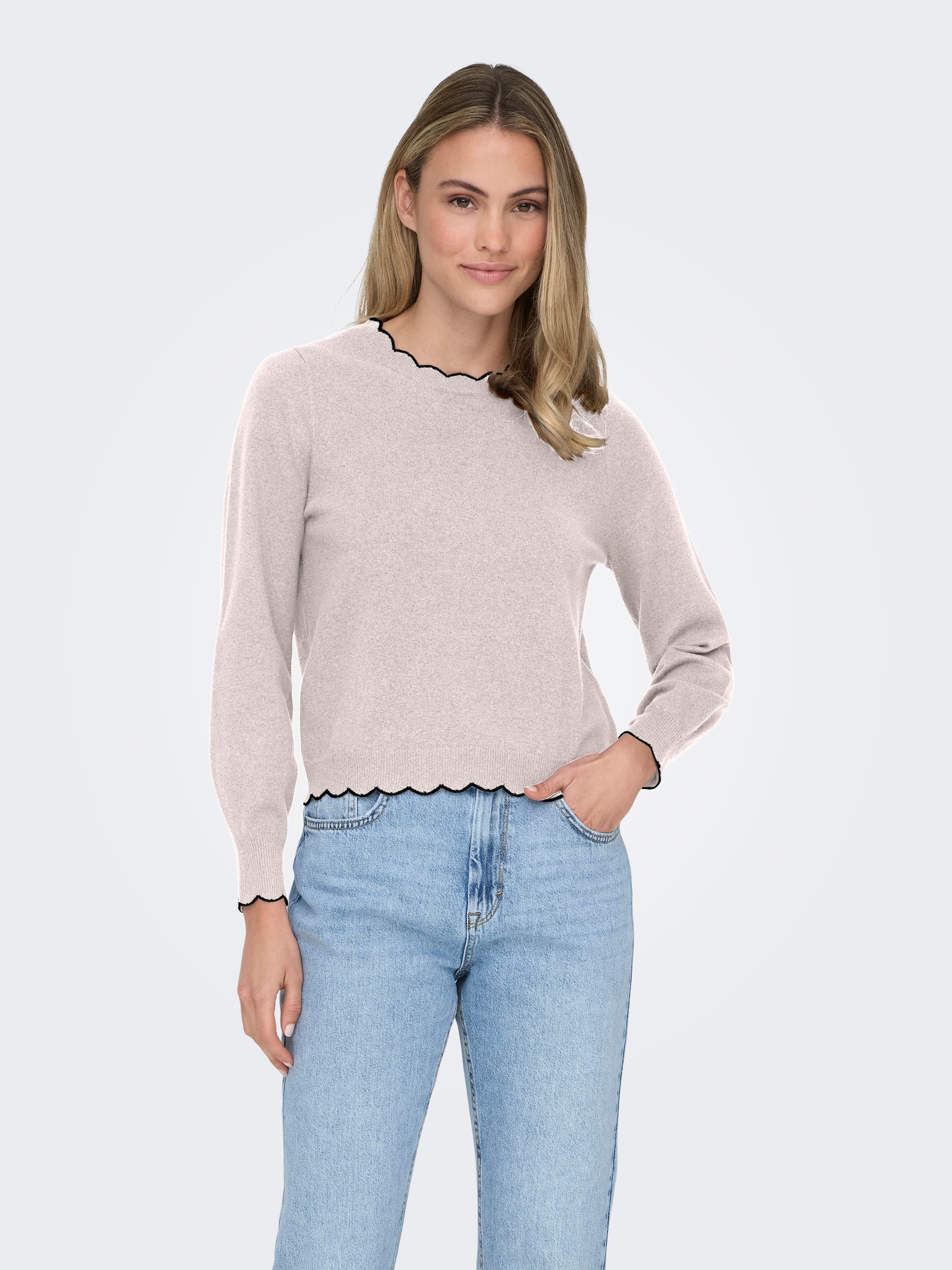 ONLY Strickpullover »ONLAMA LIFE LS O-NECK CC KNT«