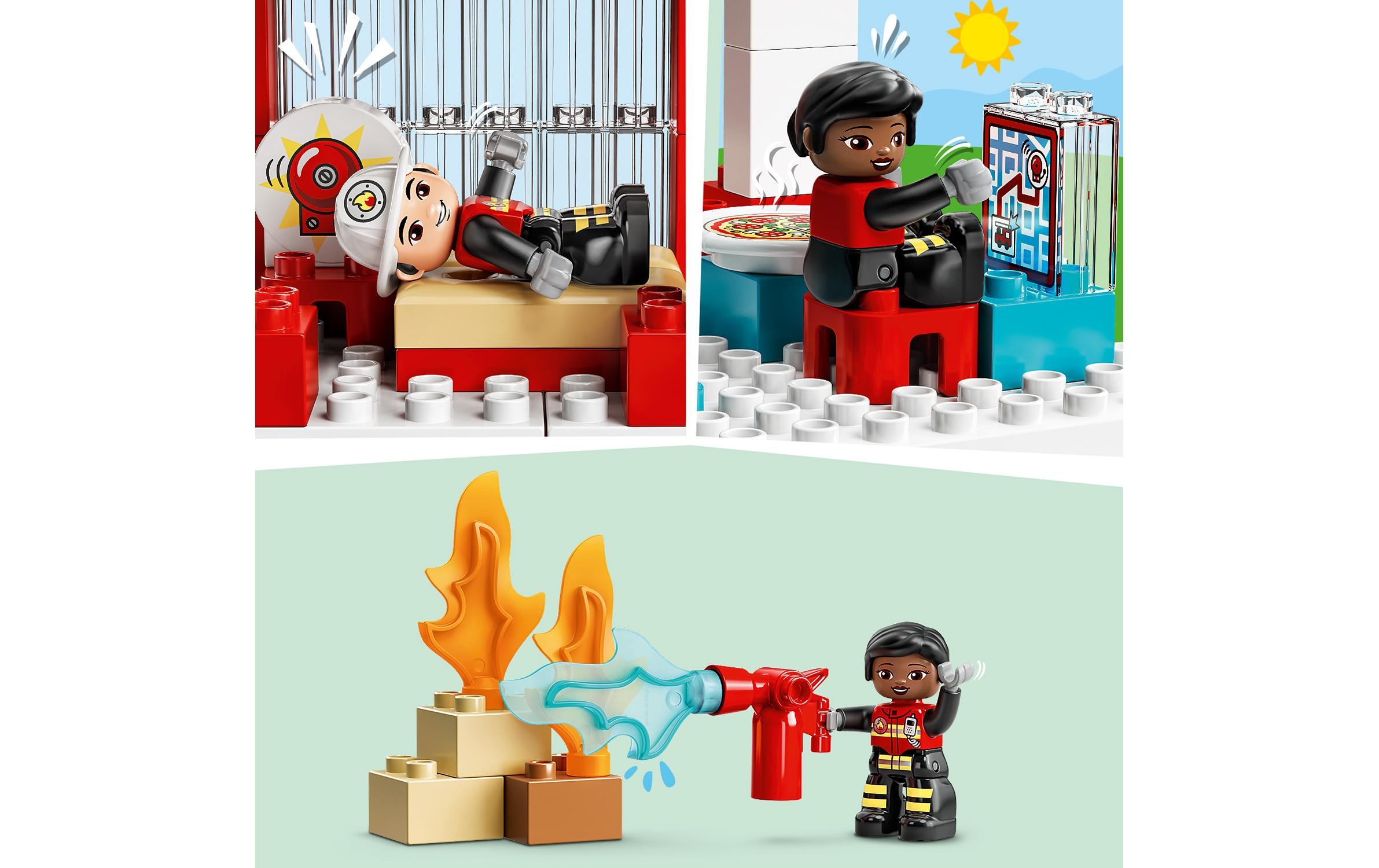 LEGO® Spielbausteine »LEGO DUPLO Feuerwehrwache mit Hub«, (117 St.)