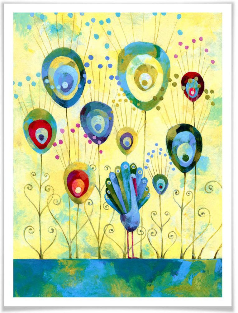 Image of Wall-Art Poster »Märchen Wandbilder Pfauenfedern«, Tiere, (1 St.), Poster, Wandbild, Bild, Wandposter bei Ackermann Versand Schweiz