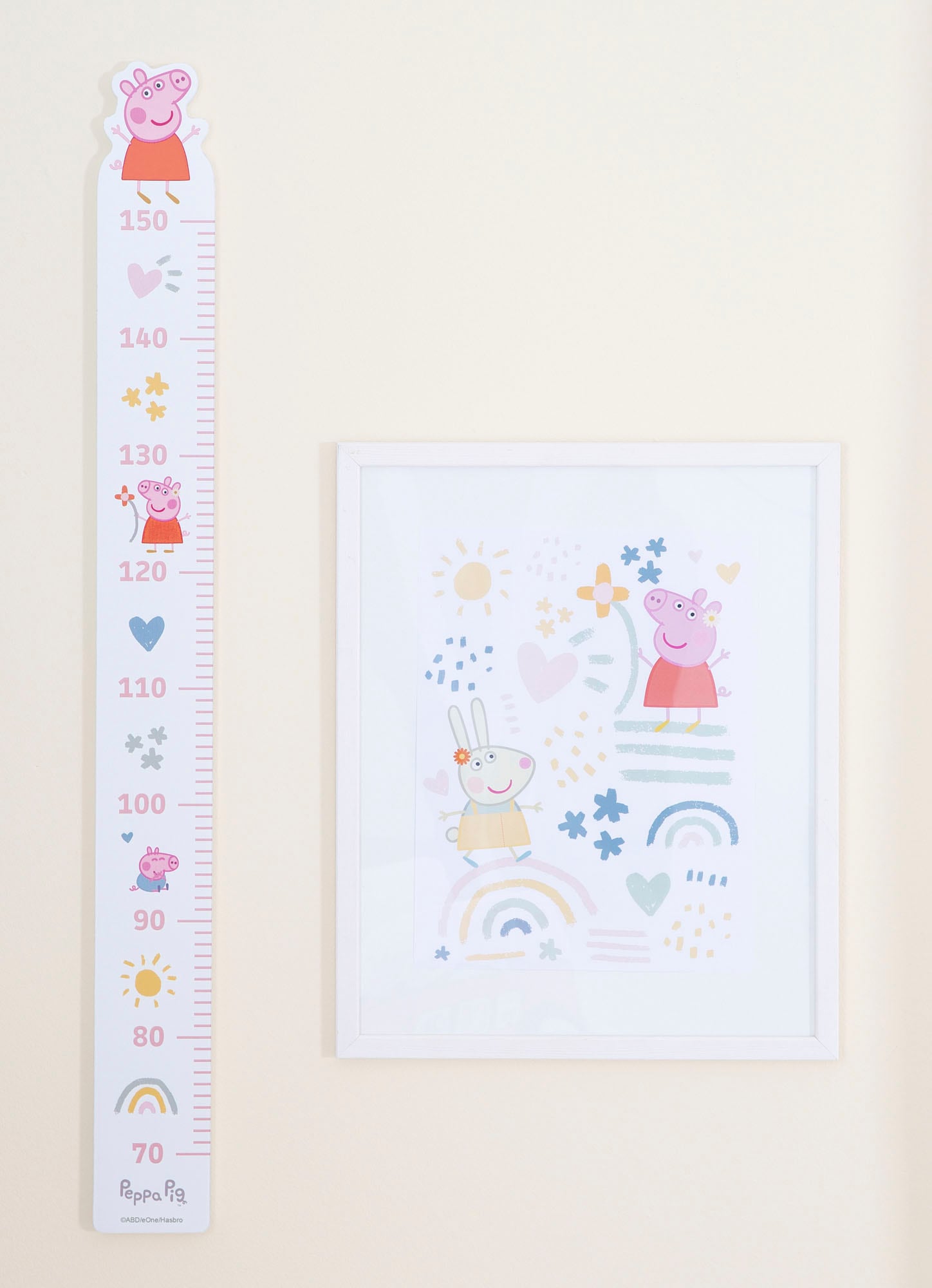 roba® Messlatte »Peppa Pig«, mit Peppa Pig Motiv, Skala bis 150 cm