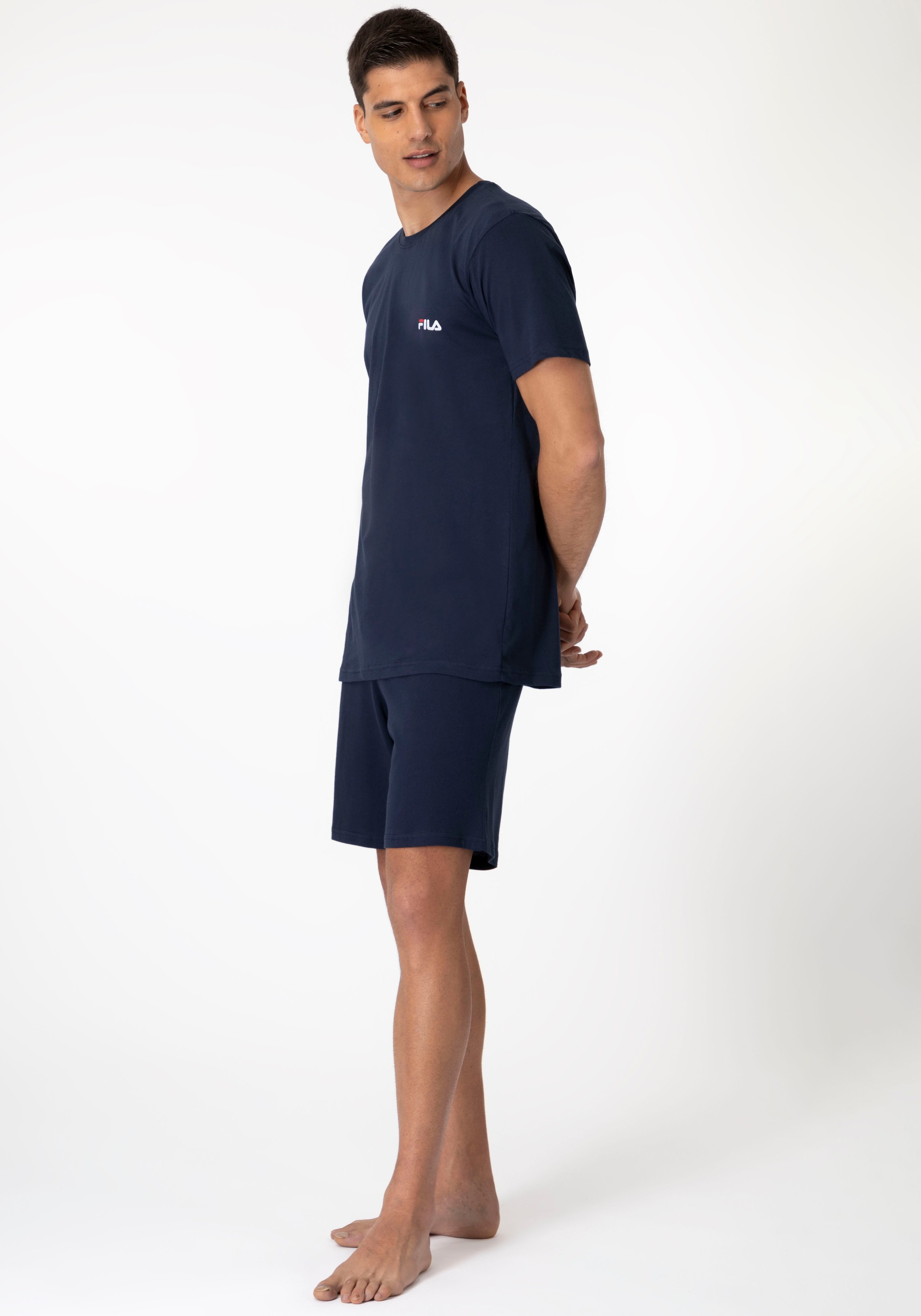 Image of Fila Schlafanzug "MAN JERSEY PYJAMAS" 2 Hose mit elastischem Logobund und Kurzarmshirt