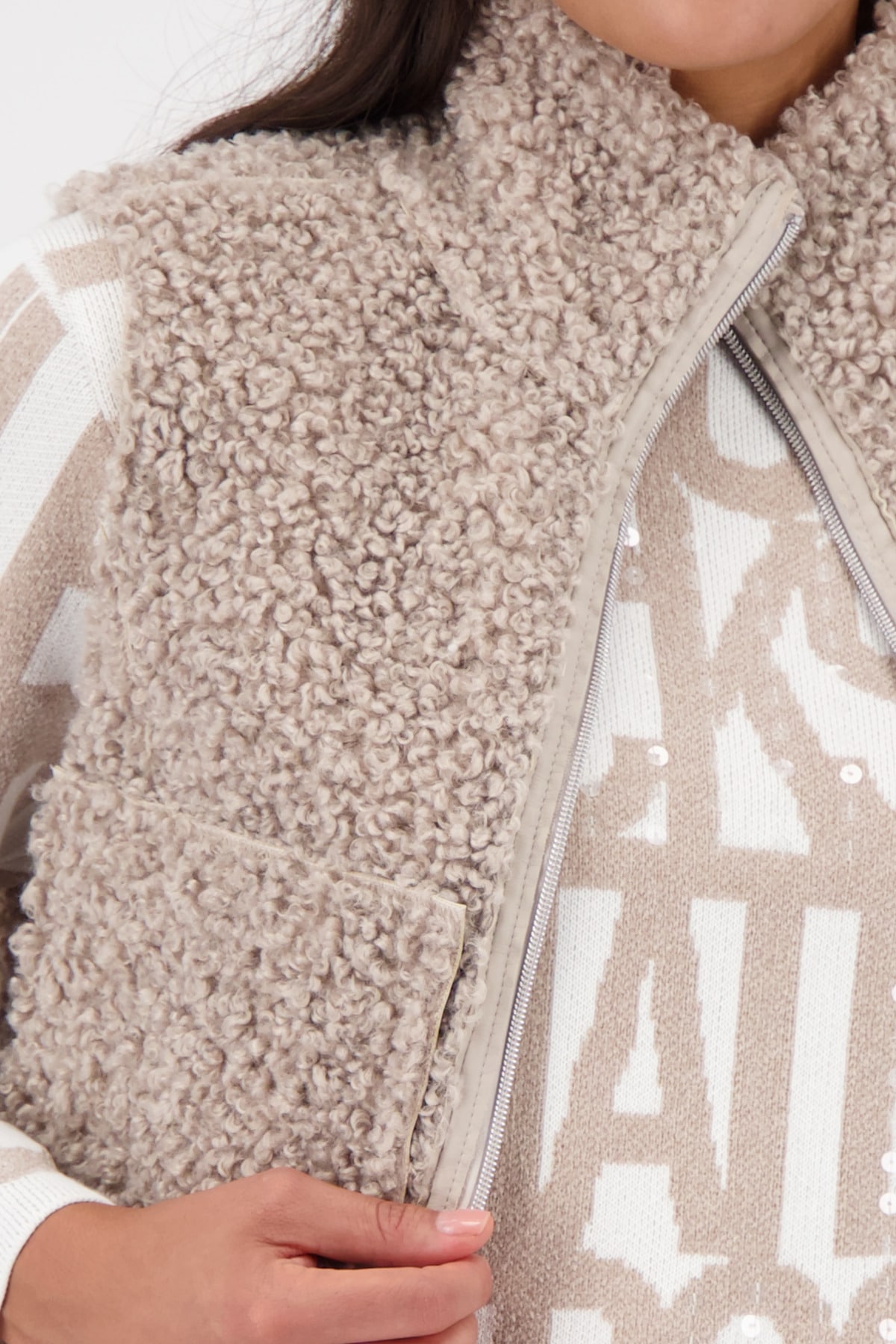 Monari Wendeweste Regular fit mit Stehkragen