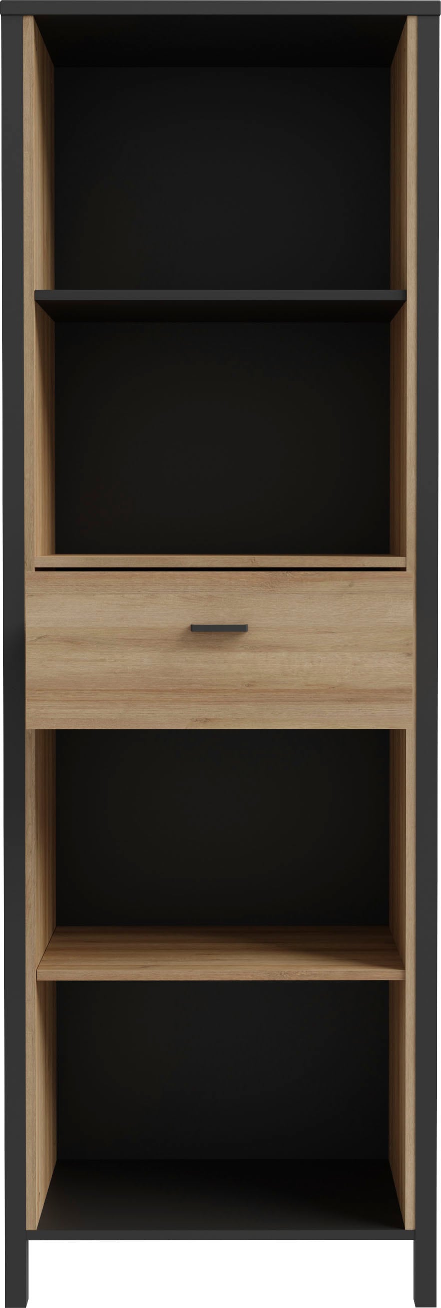 FORTE Aktenregal »High Rock« mit Tür, 4 offene Fächer, Industrial-Stil, 65x194 cm
