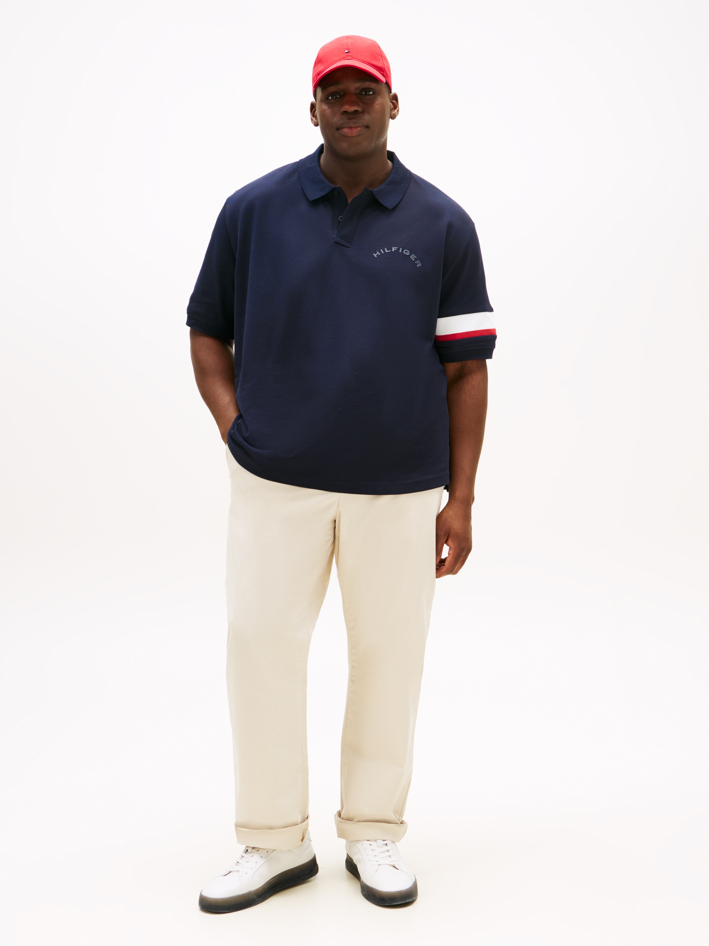 Tommy Hilfiger Big & Tall Poloshirt »SLEEVE TAPE POLO«, Grosse Grössen