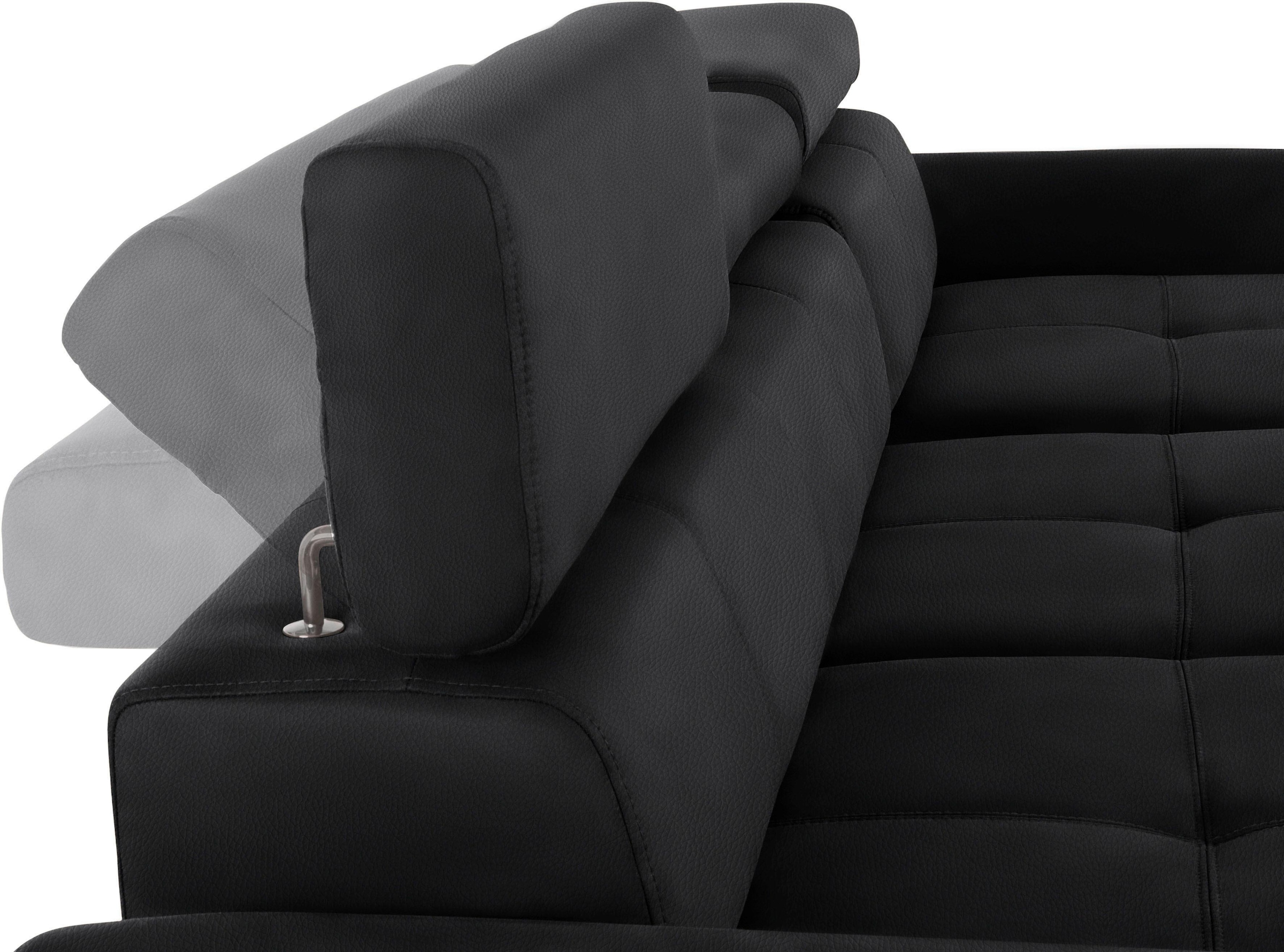 exxpo - sofa fashion Ecksofa »Maretto, bequem und komfortabel, L-Form«, inkl. Kopf- bzw. Rückenverstellung, wahlweise mit Bettfunktion
