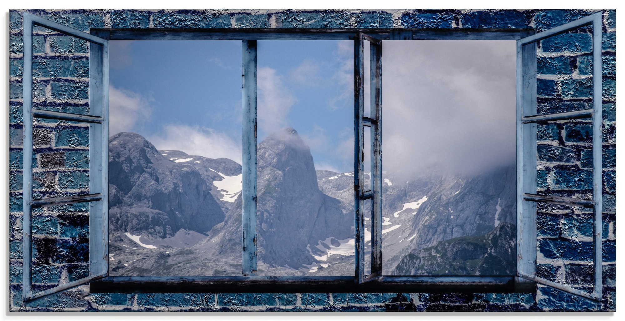 Image of Artland Glasbild »Fensterblick - Hochkönig«, Fensterblick, (1 St.) bei Ackermann Versand Schweiz