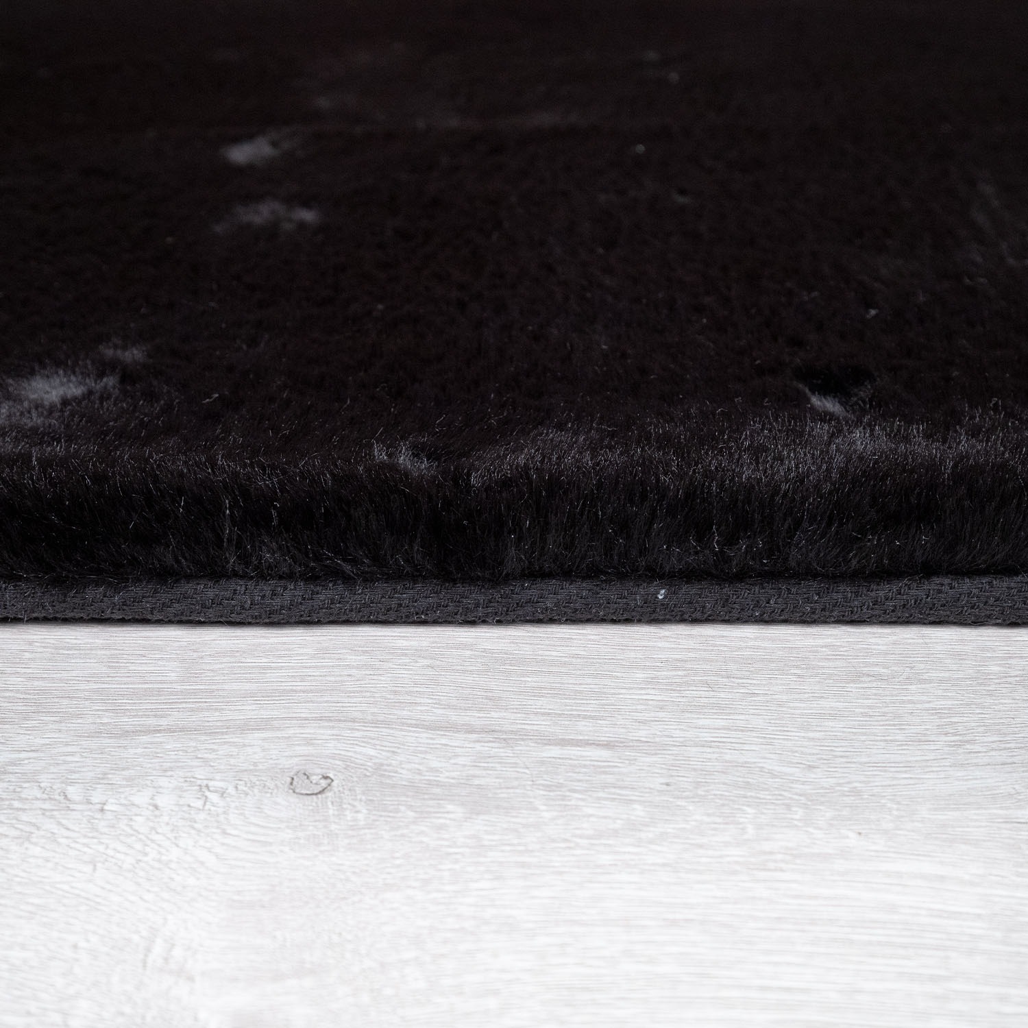 Tapis à poils longs RABBIT 780 Noir Rond Paco Home
