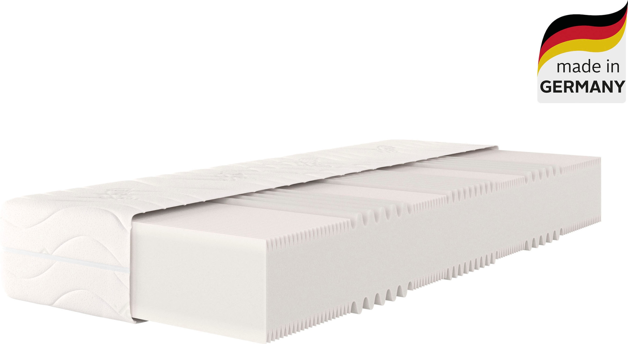 Image of GOODproduct Komfortschaummatratze "Essentials XXL, 7 Zonen Matratze 90x200, 140x200 cm & weitere Grössen" 26 cm hoch Raumgewicht: 28 kg/m³ 1 Stk. tlg. XXL Höhe, flexibler HG bis 140 kg, ergonomisch, atmungsaktiv