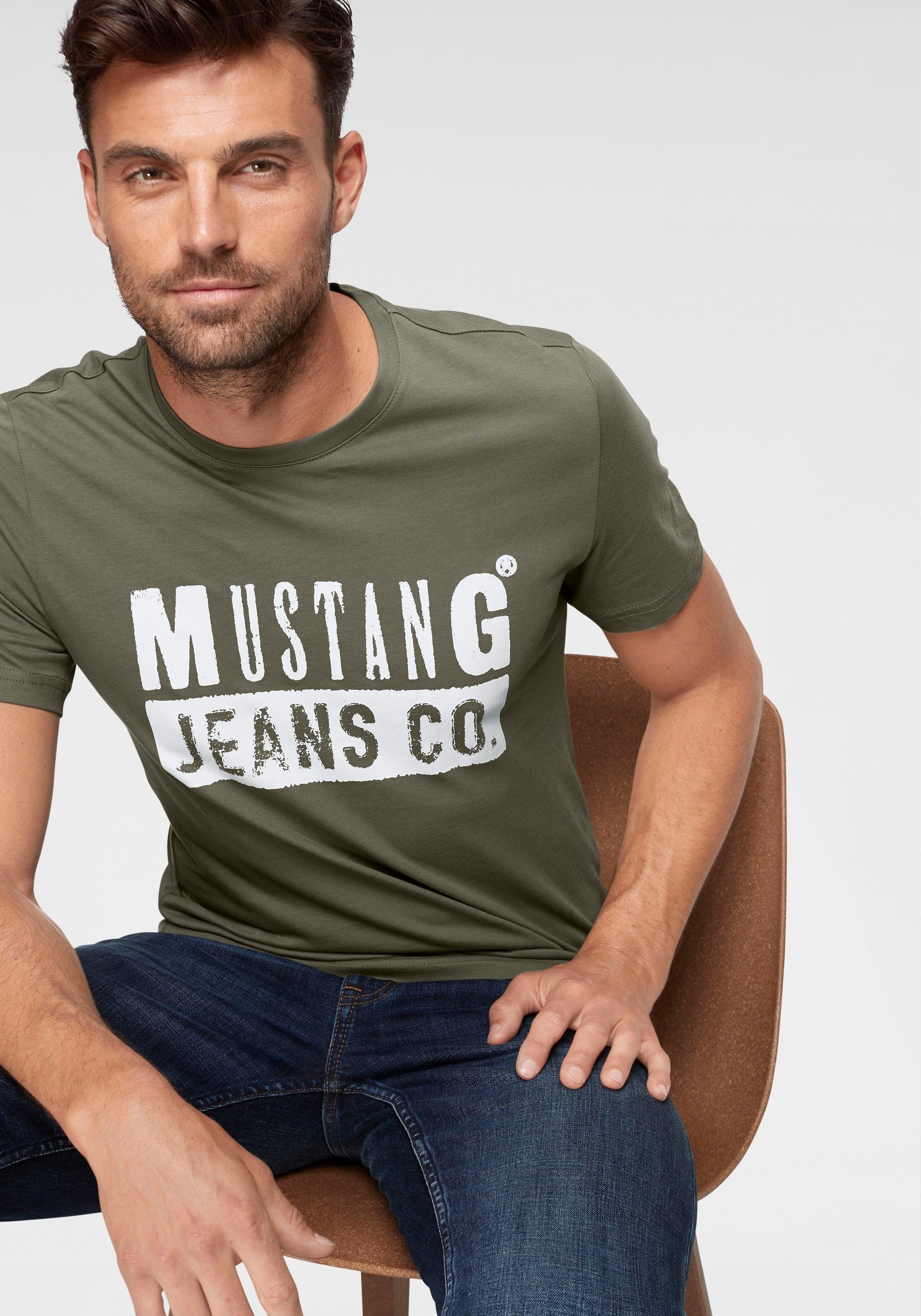 Image of MUSTANG T-Shirt, mit grossem Frontprint bei Ackermann Versand Schweiz