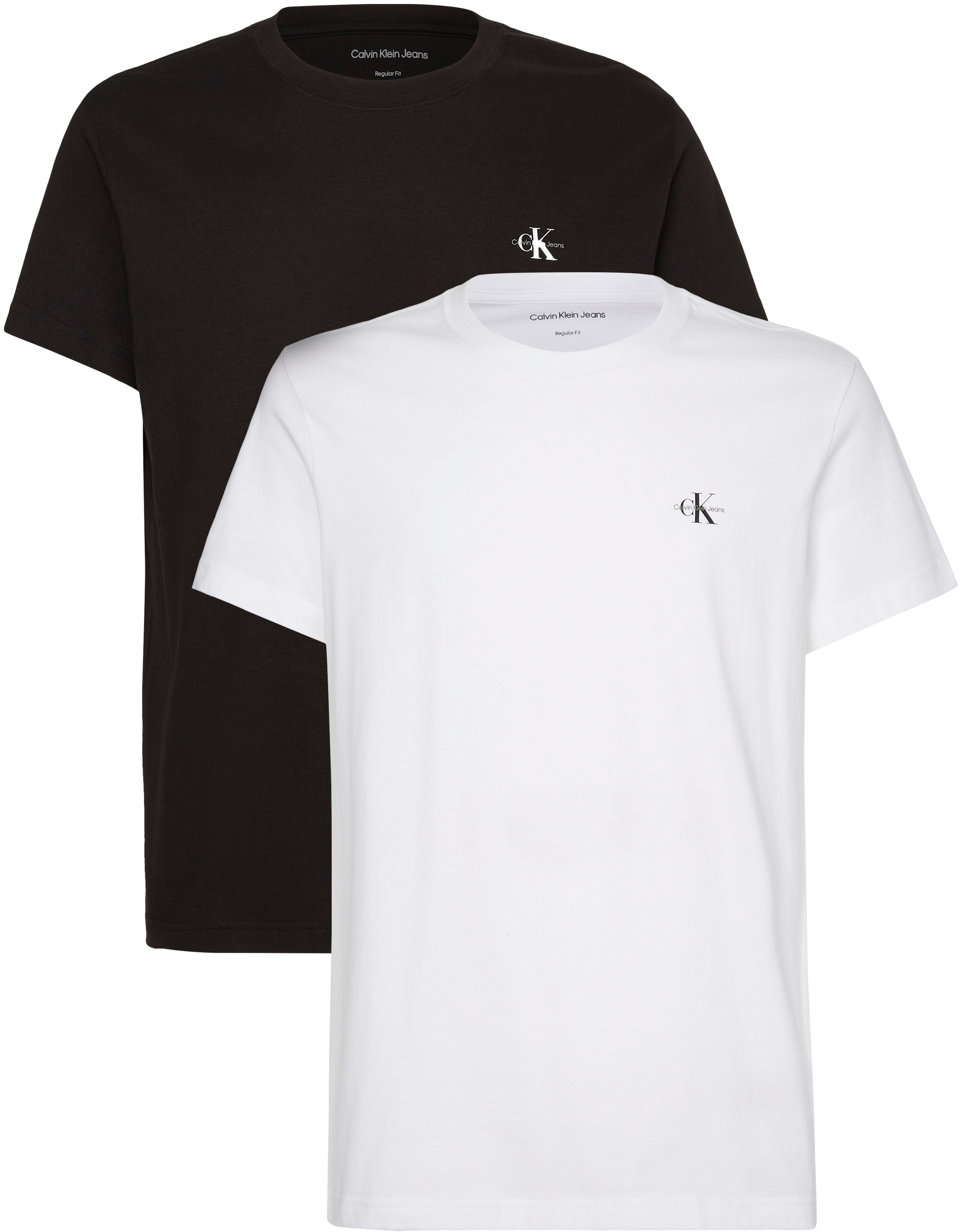 ♕ Calvin Klein Jeans T-Shirt auf MONOLOGO«, 2er-Pack PACK im 2er-Pack), »2 (Packung, versandkostenfrei
