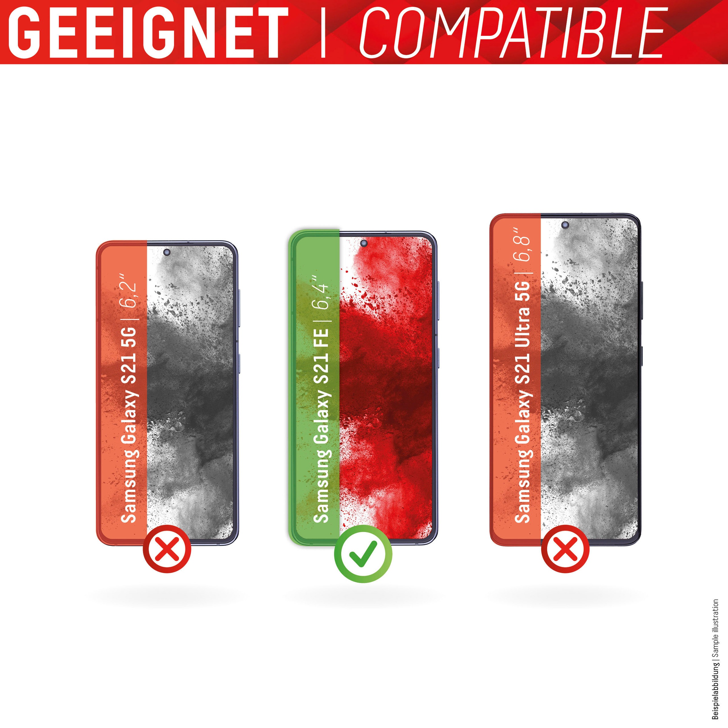 Image of Displex Displayschutzfolie »DISPLEX Real Glass FC + Case für Samsung Galaxy S21 FE« bei Ackermann Versand Schweiz