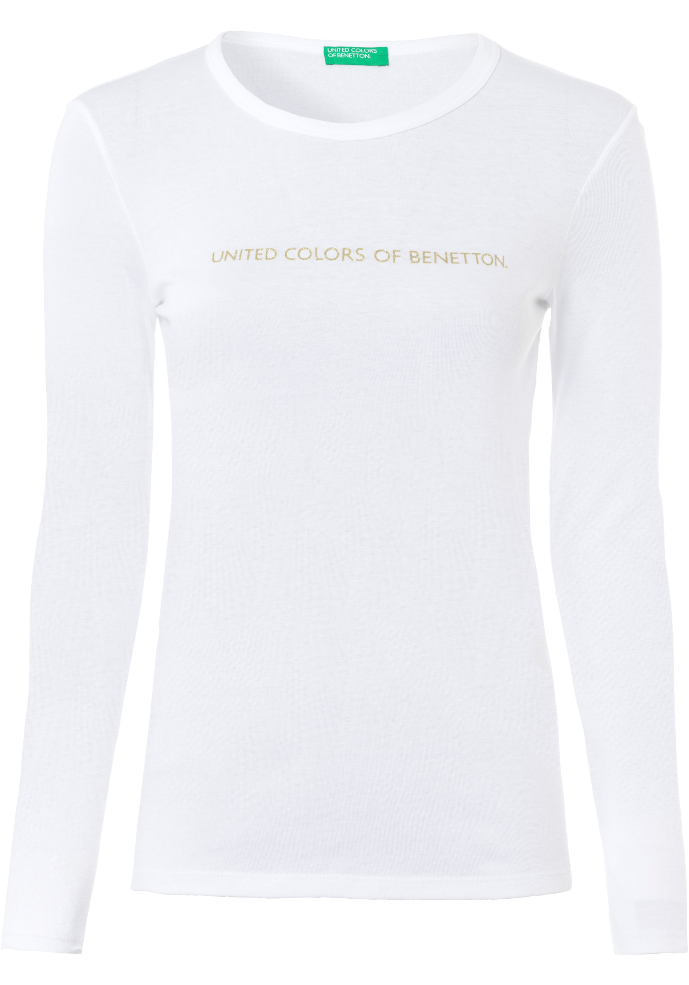 ♕ United Colors Glitzereffekt mit Labelprint of Benetton kaufen Langarmshirt, versandkostenfrei