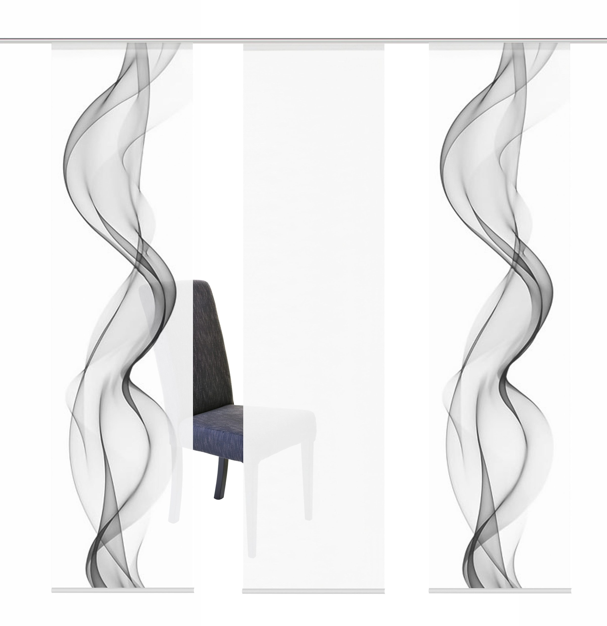 HOME WOHNIDEEN Rideau coulissant »ALBERTA« Velcro 3 cuis tlg. HxB: 245x60, Blickdicht, inkl. Befestigungszubehör