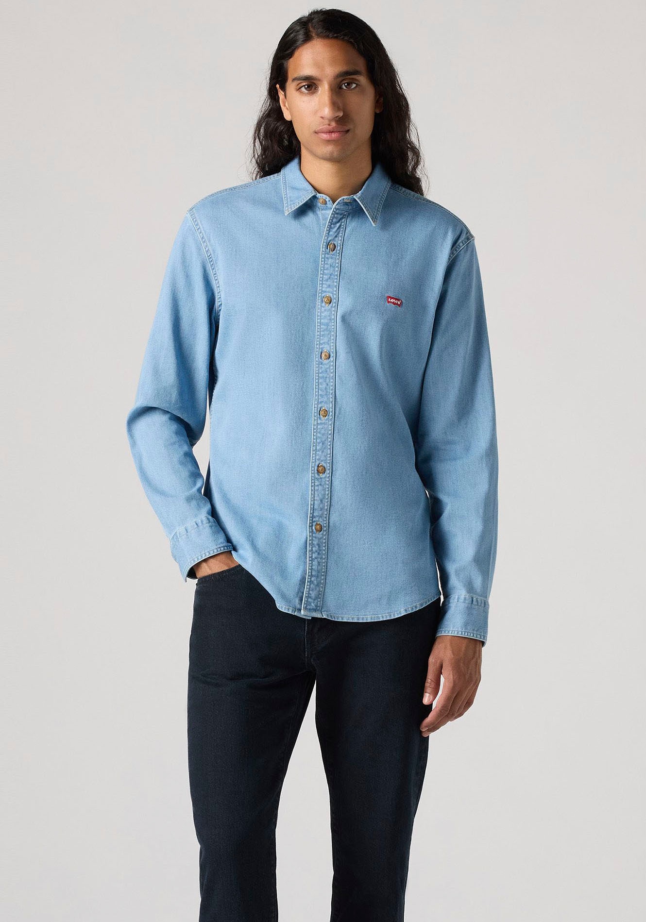 Levi's® Jeanshemd »LS BATTERY HM SHIRT SLIM«, aus pflegeleichtem Baumwollmix