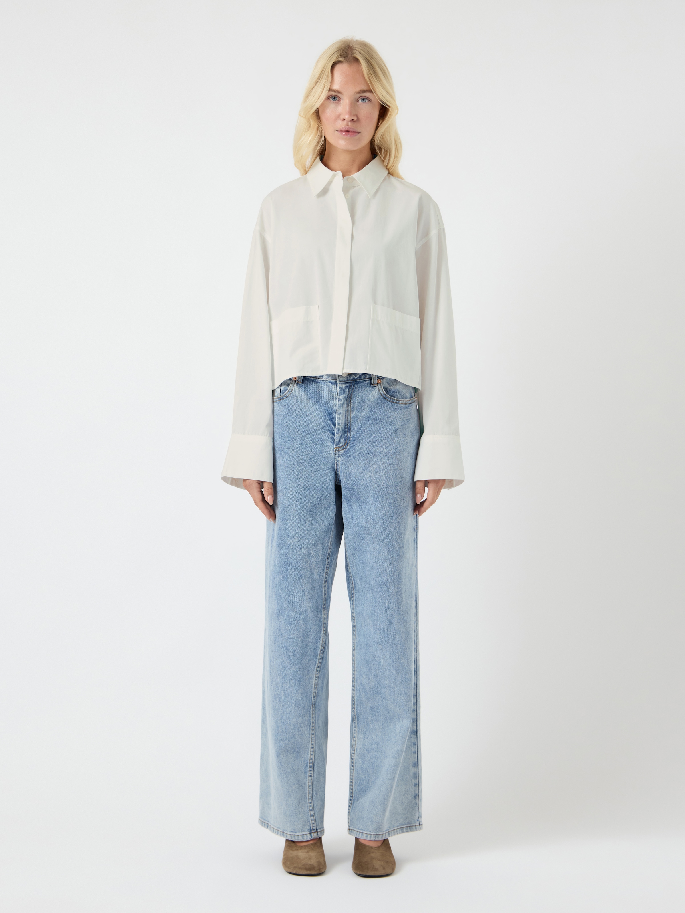 Y.A.S Blouse chemise »YASLEE LS SHORT SHIRT S. NOOS« Baumwolle