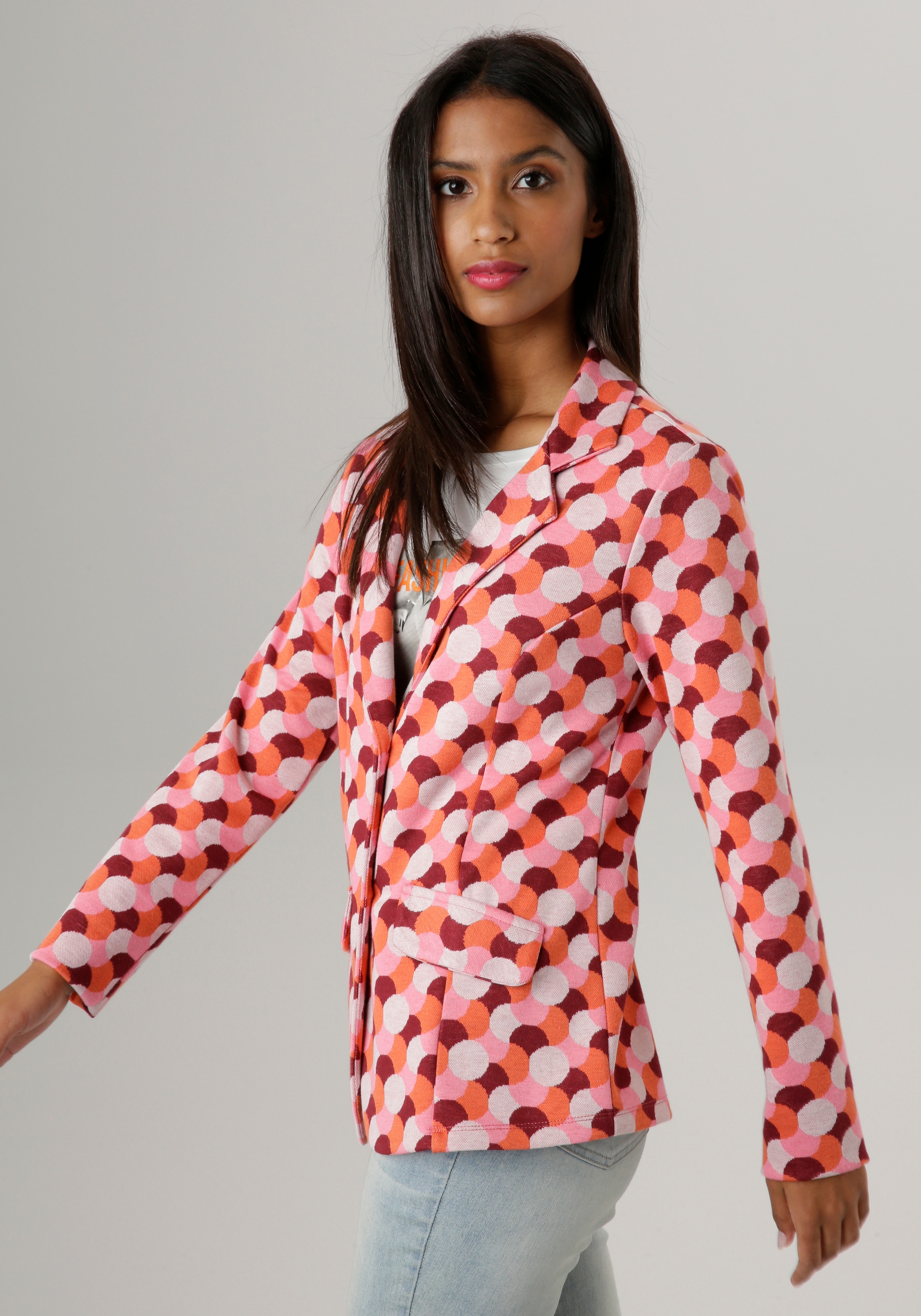 Aniston SELECTED Kurzblazer, in Jacquard-Qualität