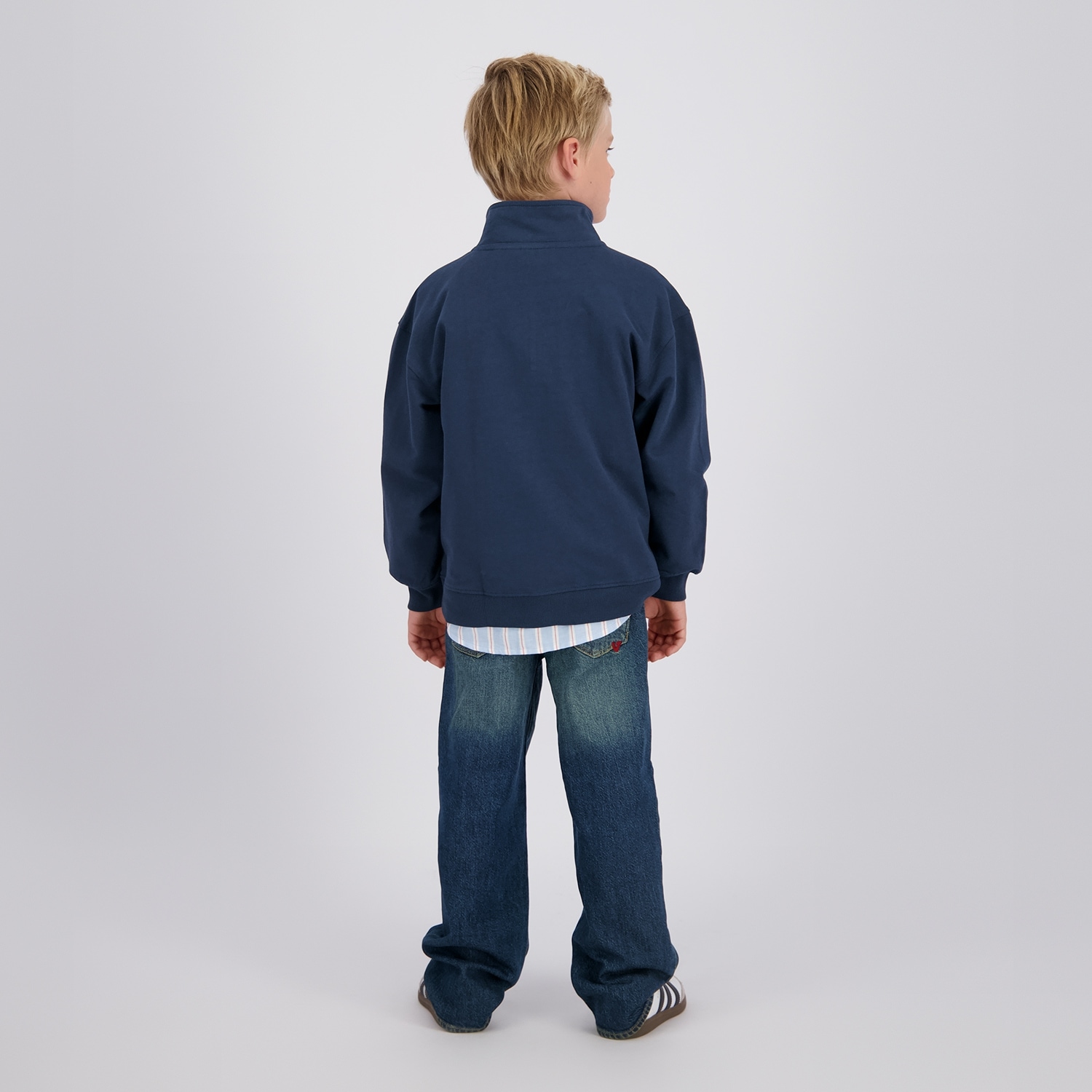 Vingino Pull , avec col Troyer et broderie, pour garçons

