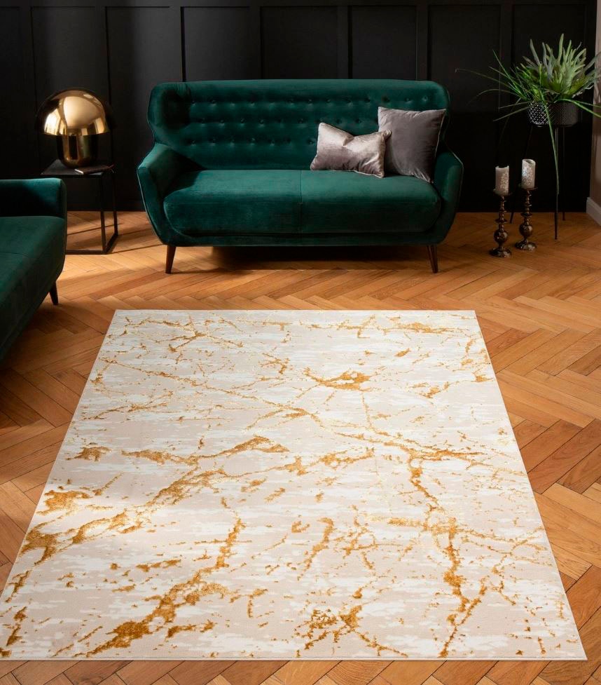 Leonique Teppich pflegeleicht, Teppich, modernes Design, rechteckig, Marmor weich Kurzflor- kaufen jetzt »Kalmus«