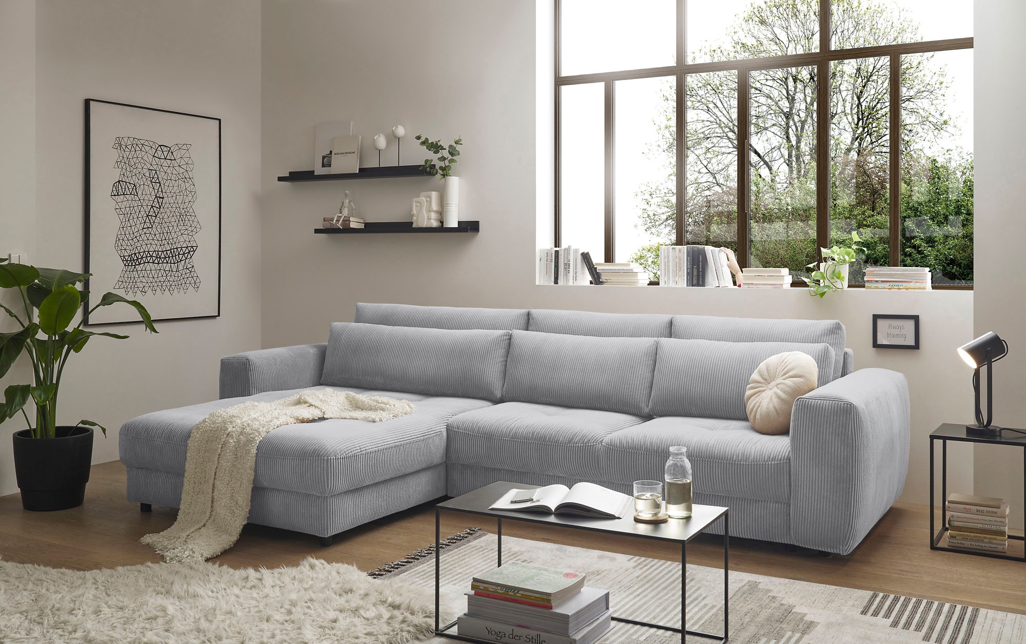 Image of ED EXCITING DESIGN Ecksofa "Barura L-Form" mit 3 Nierenkissen