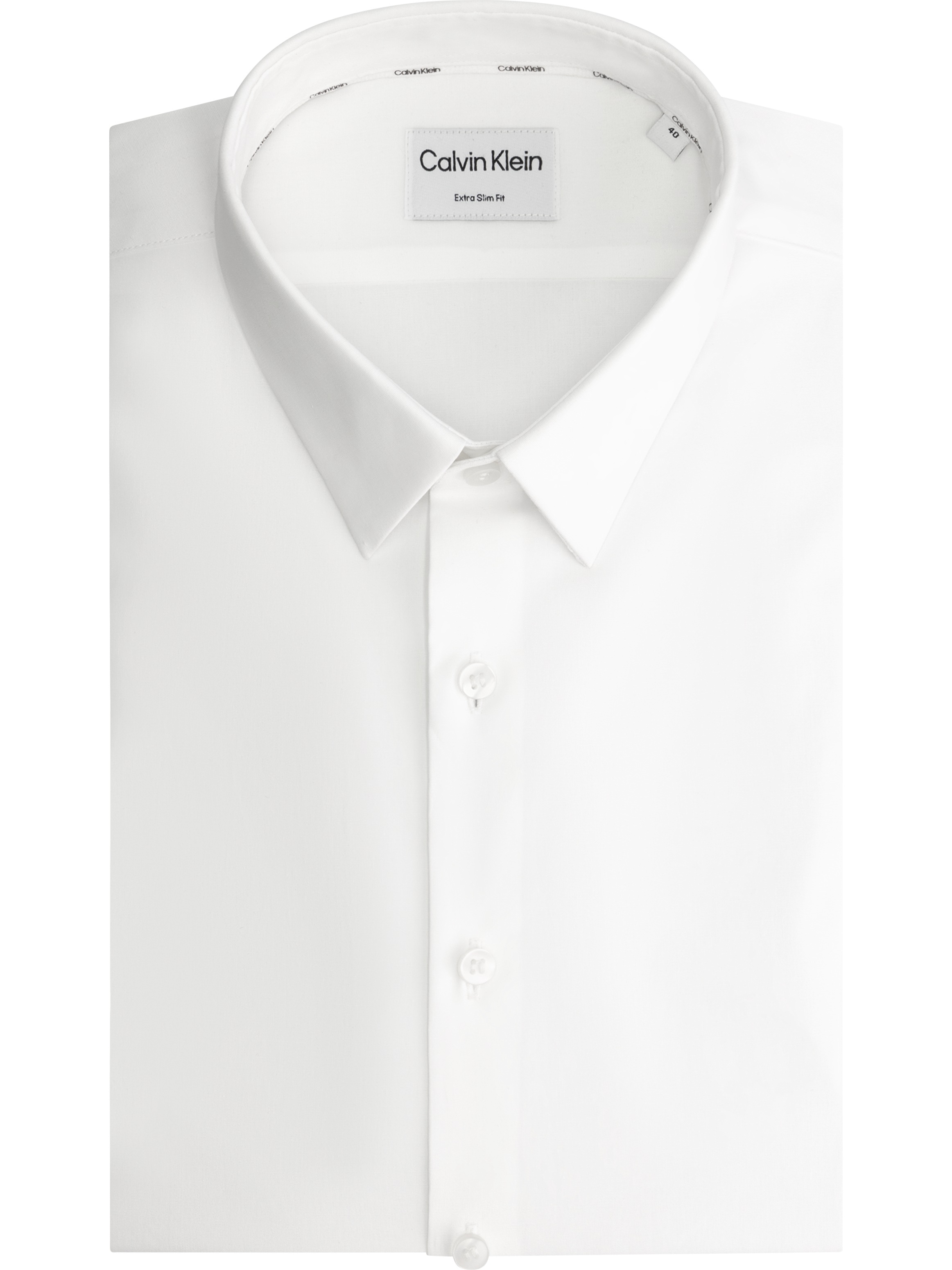 Calvin Klein Chemise d'affaires »XSLIM ESNTL POPLIN NOS STR SLD« Mit Rundhalsausschnitt