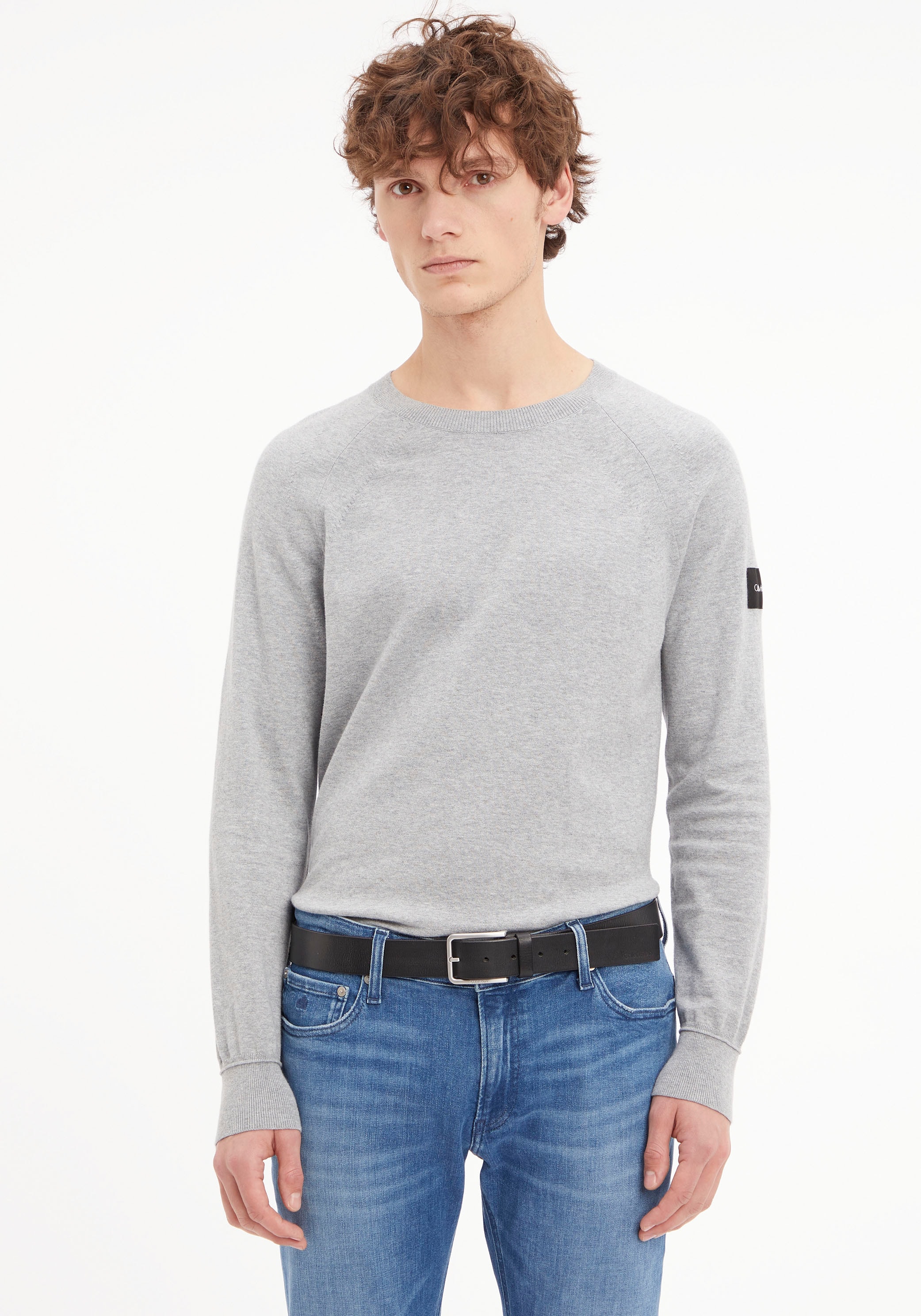 Calvin Klein Ledergürtel, aus geöltem Narbenleder