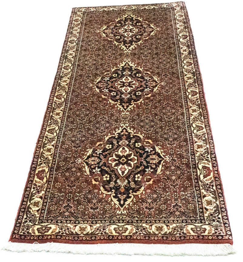 Image of morgenland Hochflor-Läufer »Bidjar Geometrisch Marrone 190 x 72 cm«, rechteckig, 1,5 mm Höhe, Unikat mit Zertifikat bei Ackermann Versand Schweiz