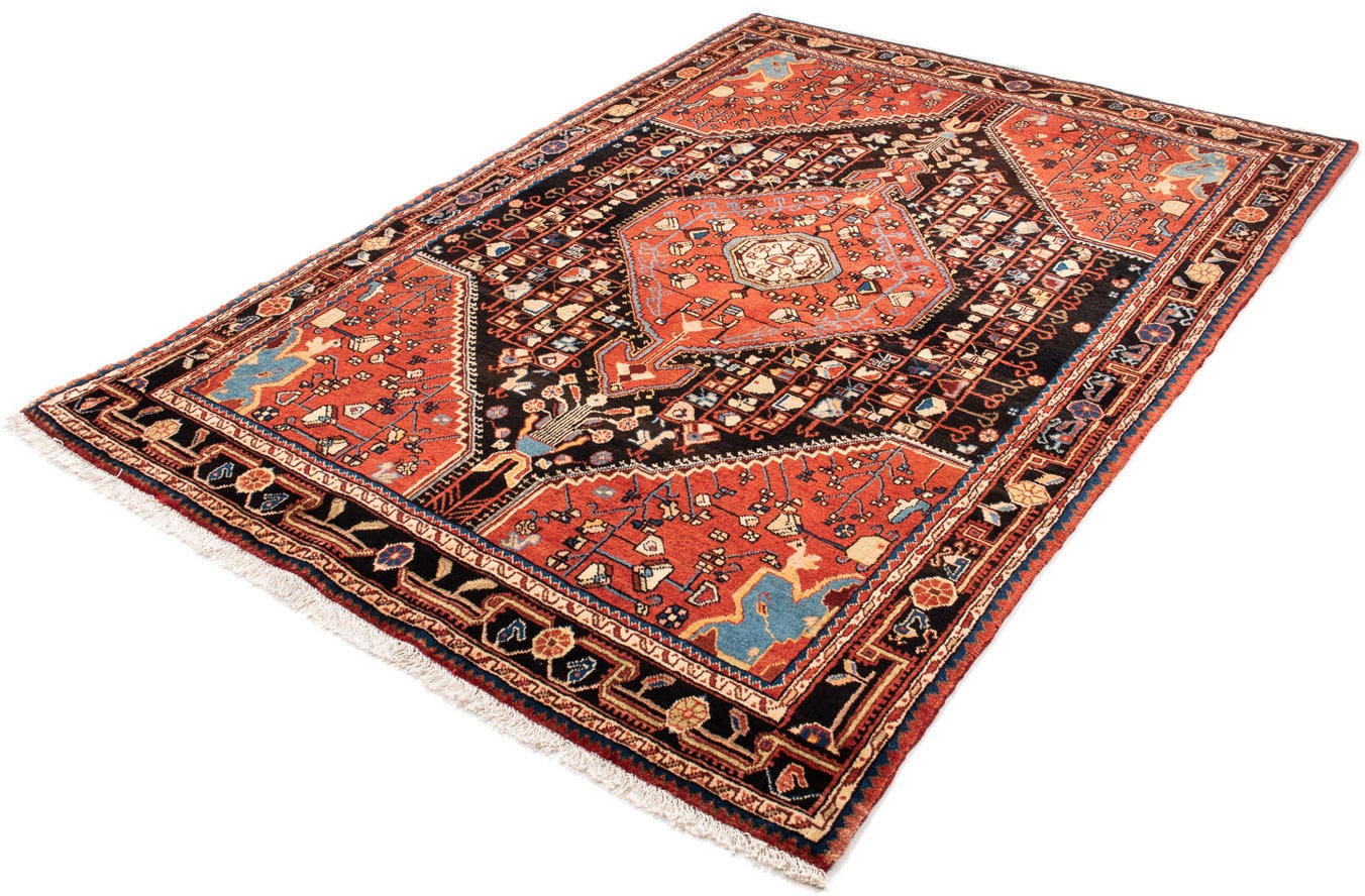 Image of morgenland Orientteppich »Perser - Nomadic - 205 x 145 cm - dunkelblau«, rechteckig, 10 mm Höhe, Wohnzimmer, Handgeknüpft, Einzelstück mit Zertifikat bei Ackermann Versand Schweiz