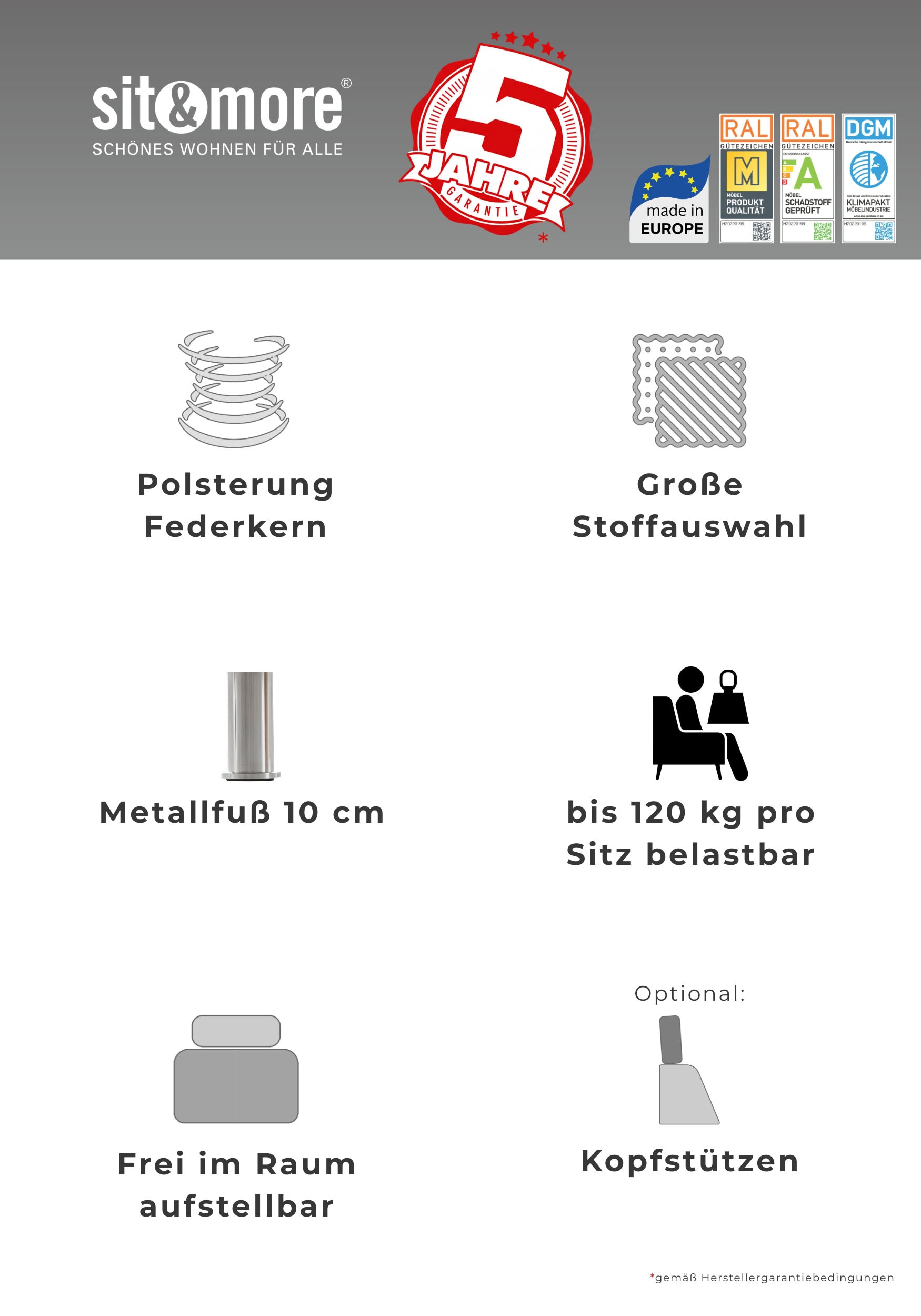 sit&more Kopfstütze »Cardoso«
