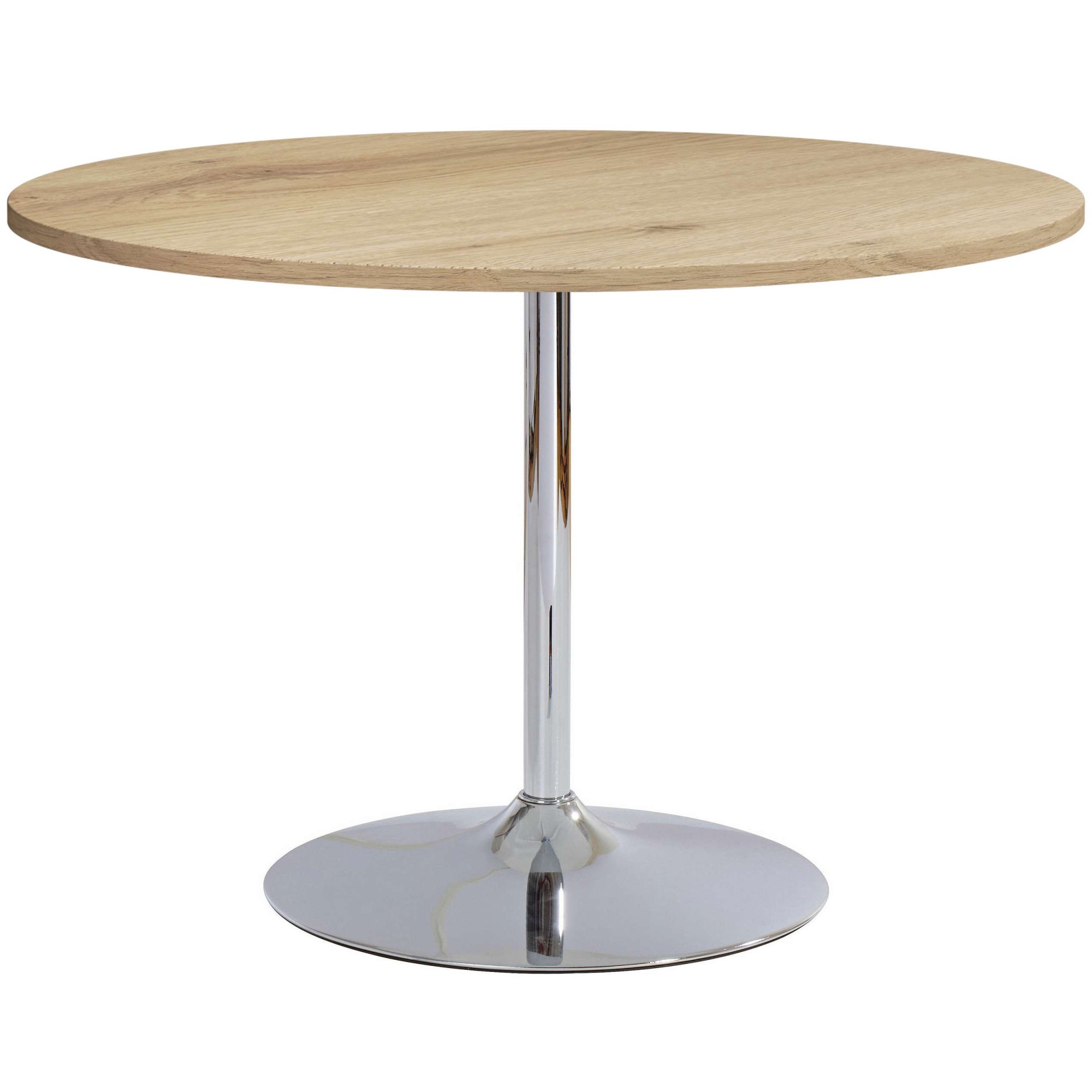 Image of GOODproduct Esstisch "Trompet" rund, Ø110 cm, Tischplatte Hochglanz oder Holzoptik, Trompetenfuss