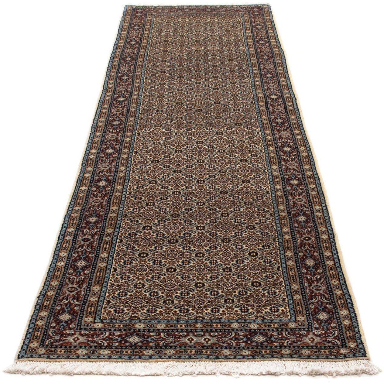 Image of morgenland Hochflor-Läufer »Moud Medaillon Beige 197 x 75 cm«, rechteckig, 1 mm Höhe, Handgeknüpft bei Ackermann Versand Schweiz