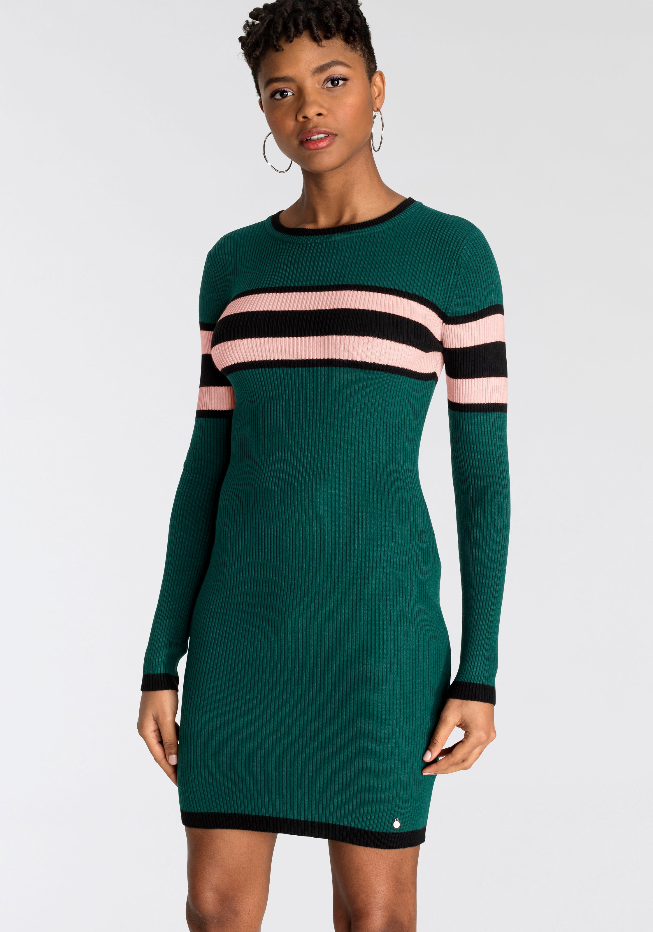 Image of AJC Strickkleid, mit modischen Kontraststreifen bei Ackermann Versand Schweiz