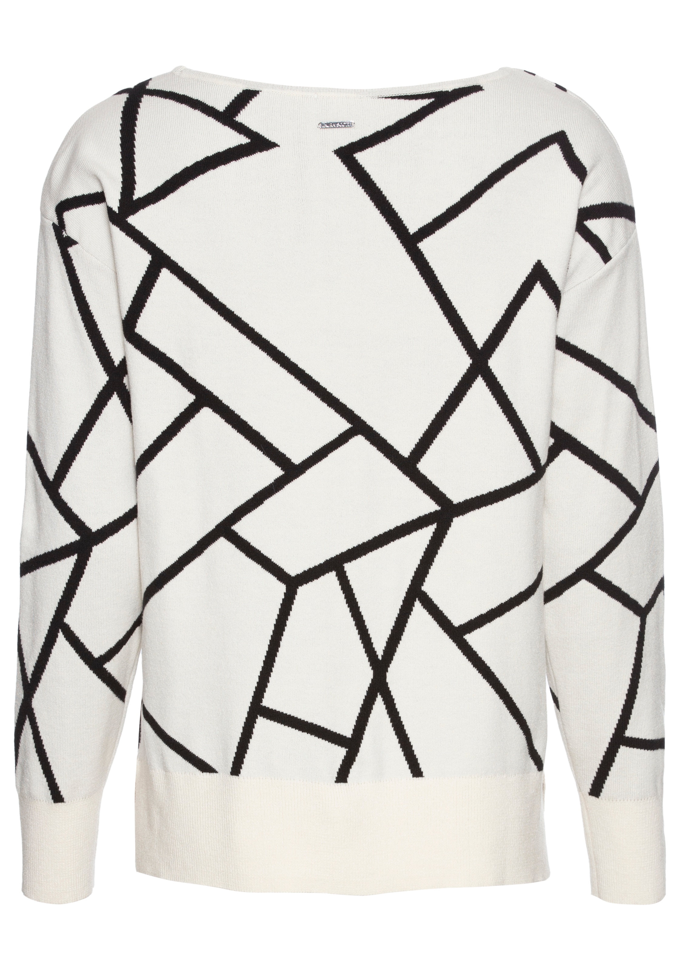 Laura Scott Jacquardpullover, mit Rundhalsausschnitt und modischem Muster