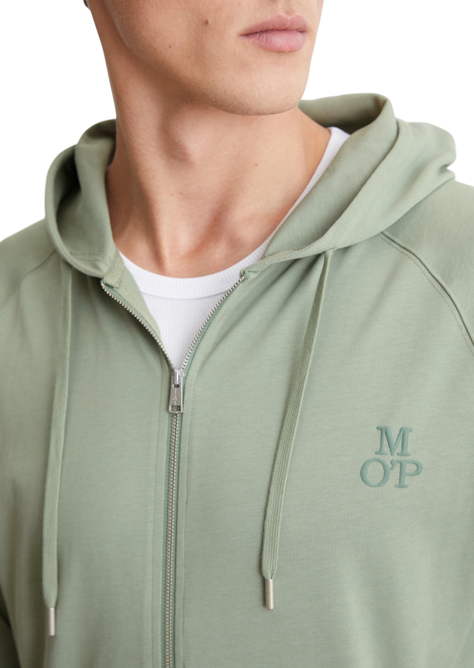 Marc O'Polo Sweatjacke, mit grosszügiger Kapuze inklusive Tunnelzug