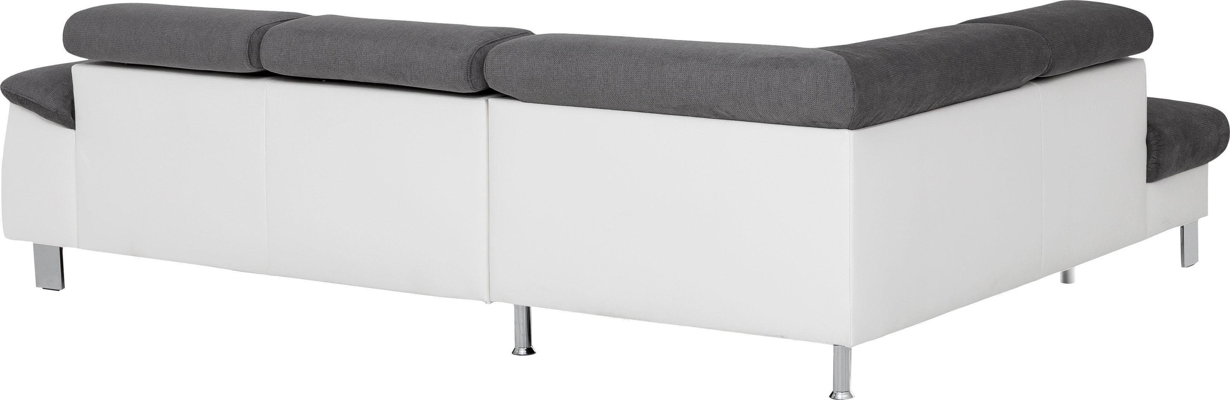 COTTA Polstergarnitur »Komaris L-Form«, (Set), Set bestehend aus: Ecksofa mit Kopfteilverstellung & Hocker