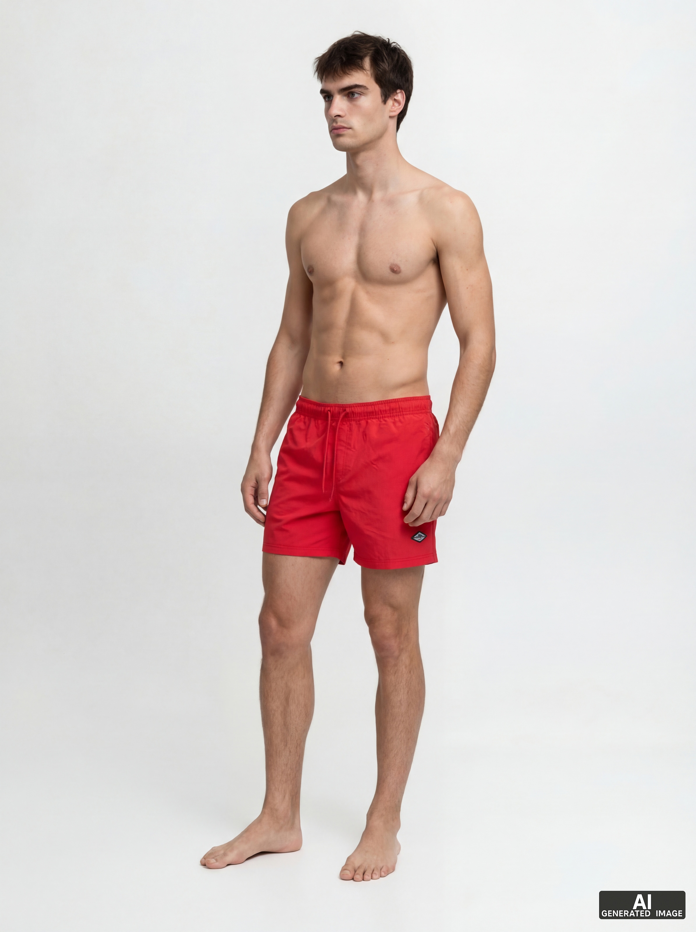 Jack & Jones Badeshorts »JPSTMAUI TROPIC SOLID SWIM SHORTS SN« Kunstfaser, normal geschnitten