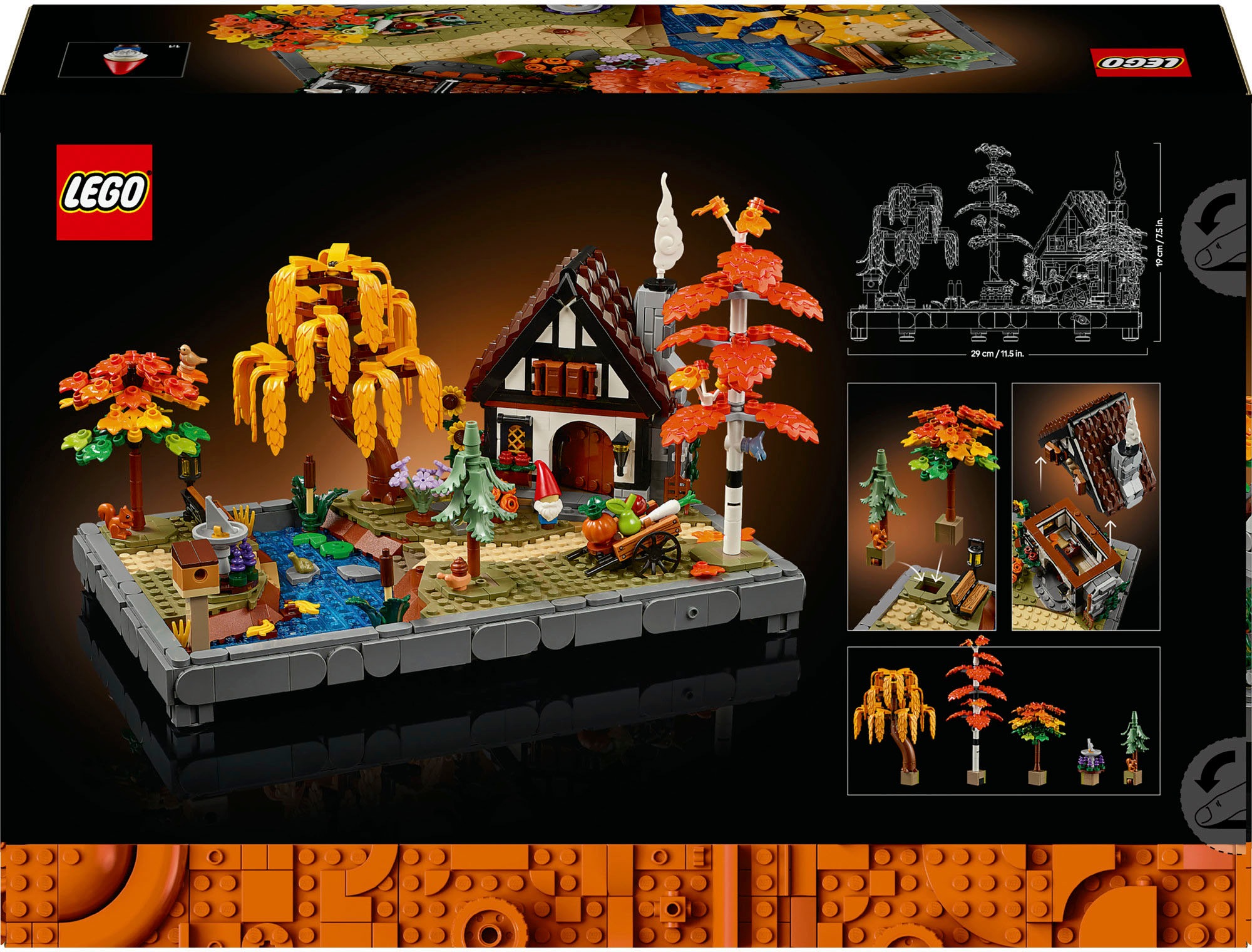 LEGO® Konstruktionsspielsteine »Herbstlicher Landhausgarten (11372), LEGO Icons« Made in Europe