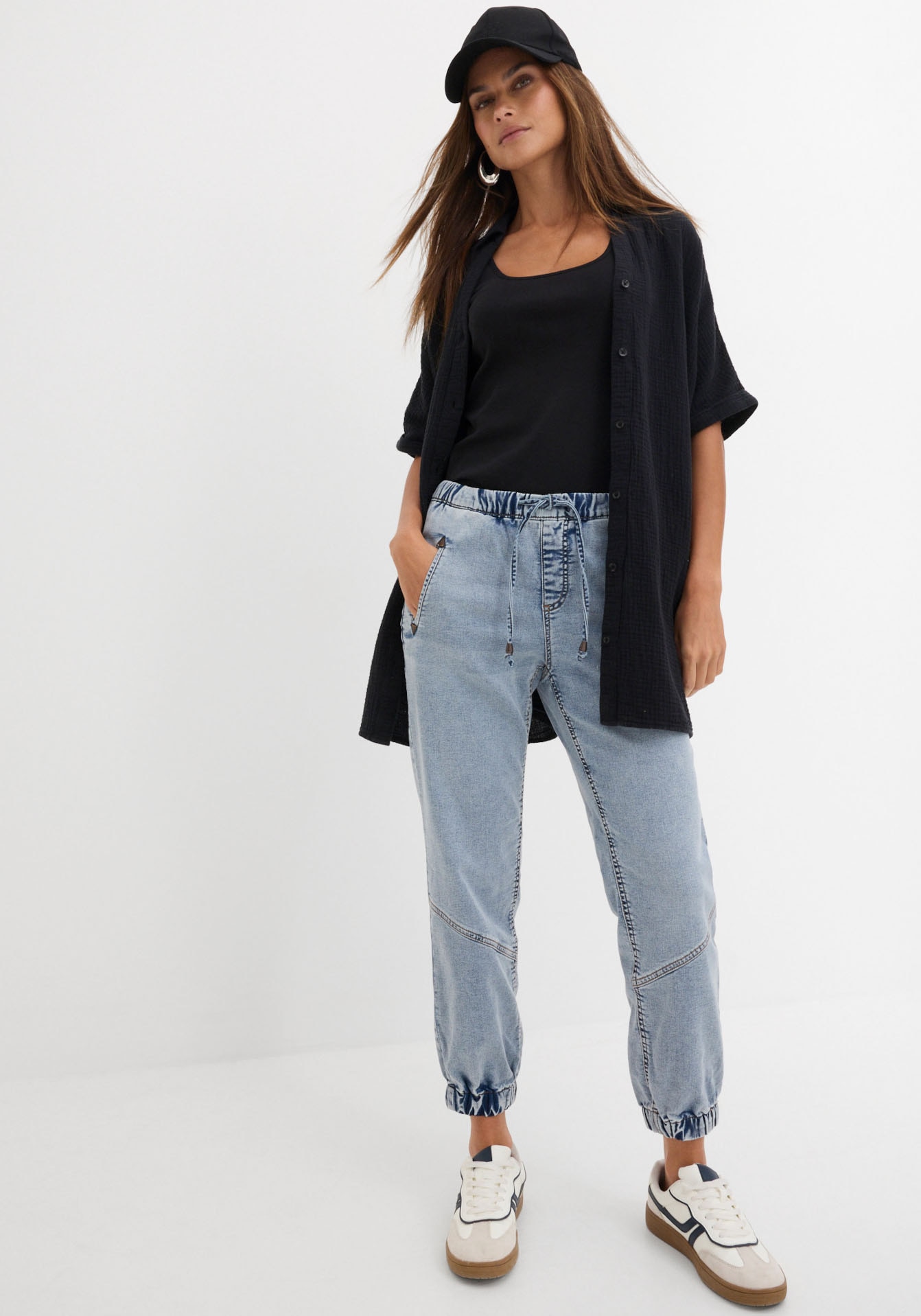 bonprix Jeggings en jeans loose fit Passform, aus Baumwolle, Polyester und Elasthan