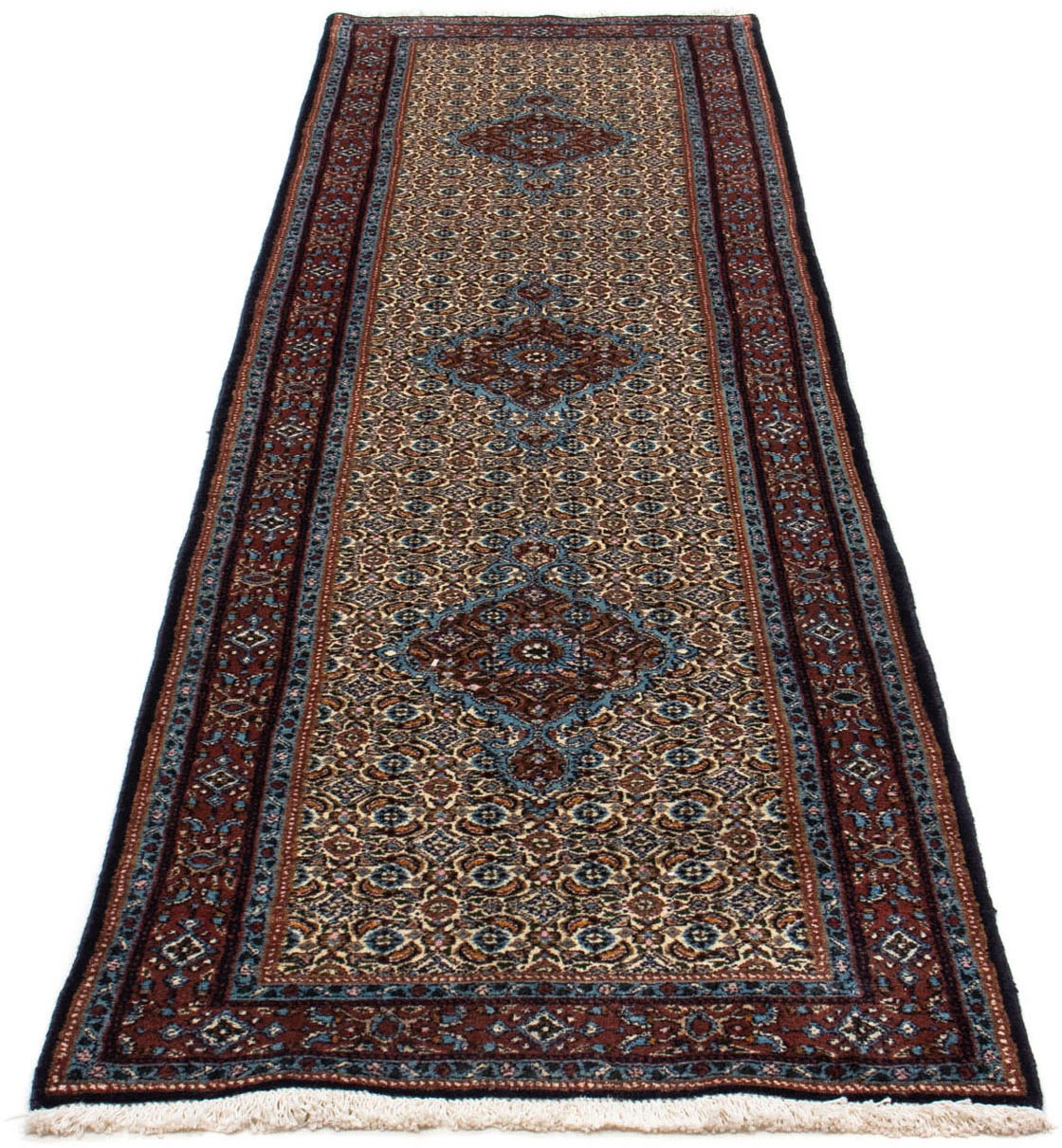 Image of morgenland Hochflor-Läufer »Moud Felder Rosso scuro 298 x 80 cm«, rechteckig, 1 mm Höhe, Unikat mit Zertifikat bei Ackermann Versand Schweiz