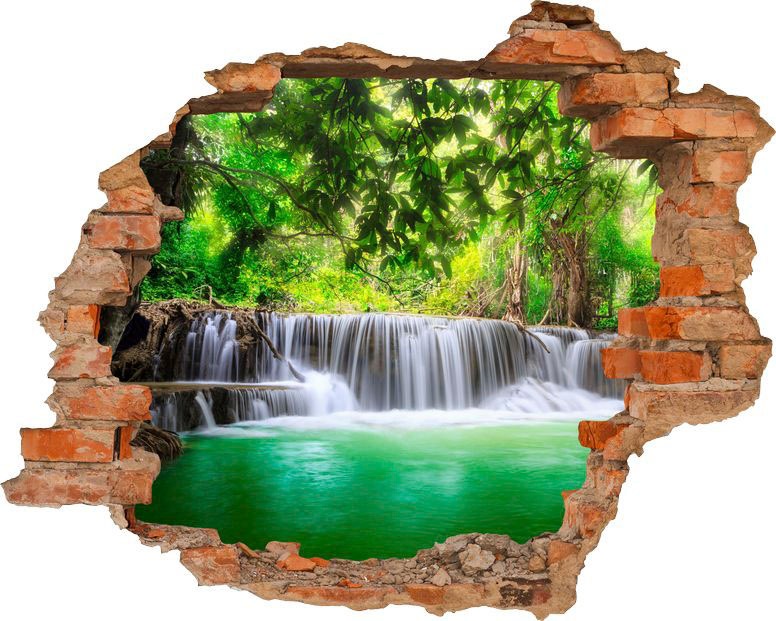 Image of Conni Oberkircher´s Wandsticker »3 D Sticker Backstein Waterfall - Wasserfall«, Urlaub Entspannung bei Ackermann Versand Schweiz