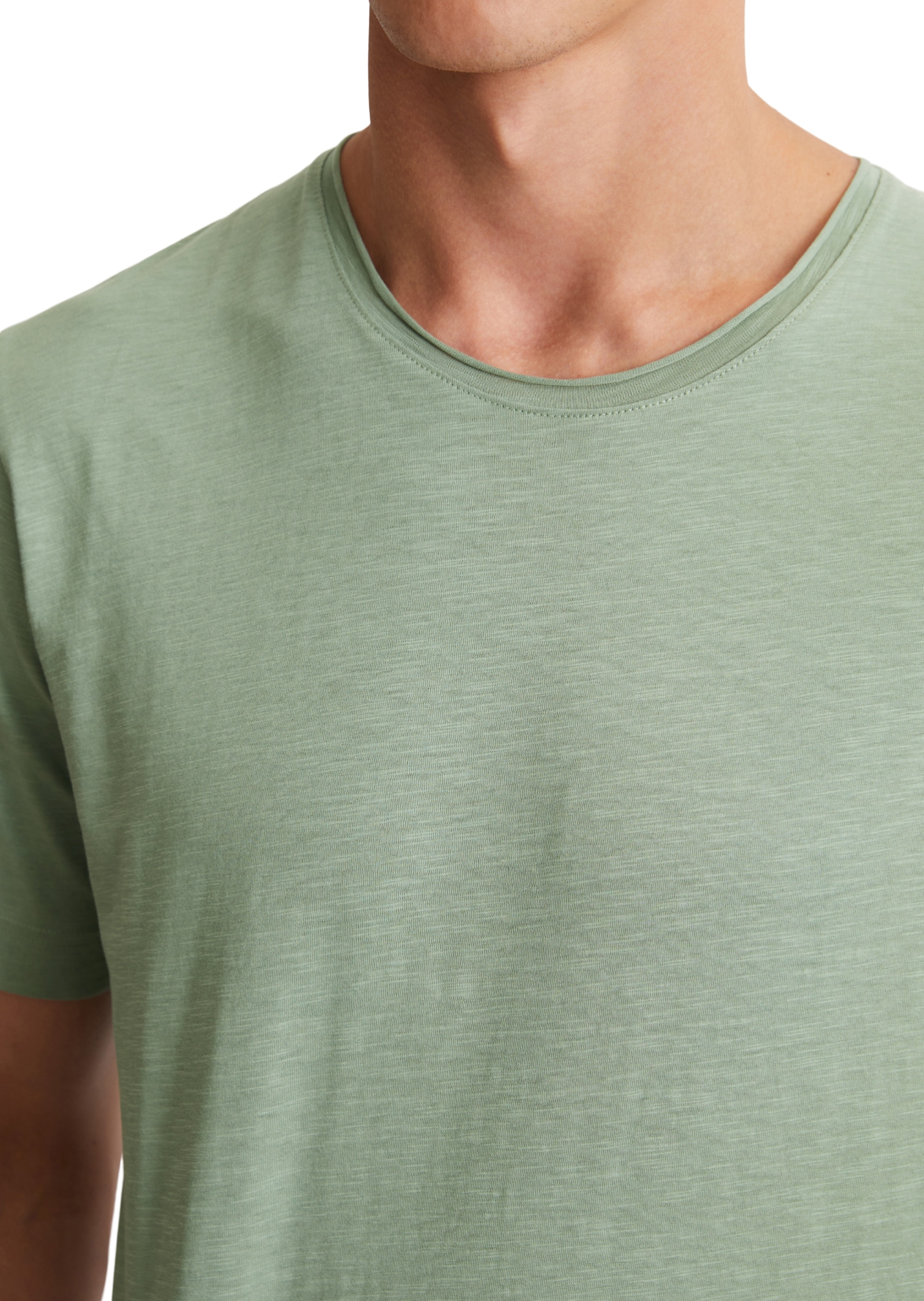 Marc O'Polo T-Shirt, unregelmässiger Slub-Jersey, elastischer Rundhals