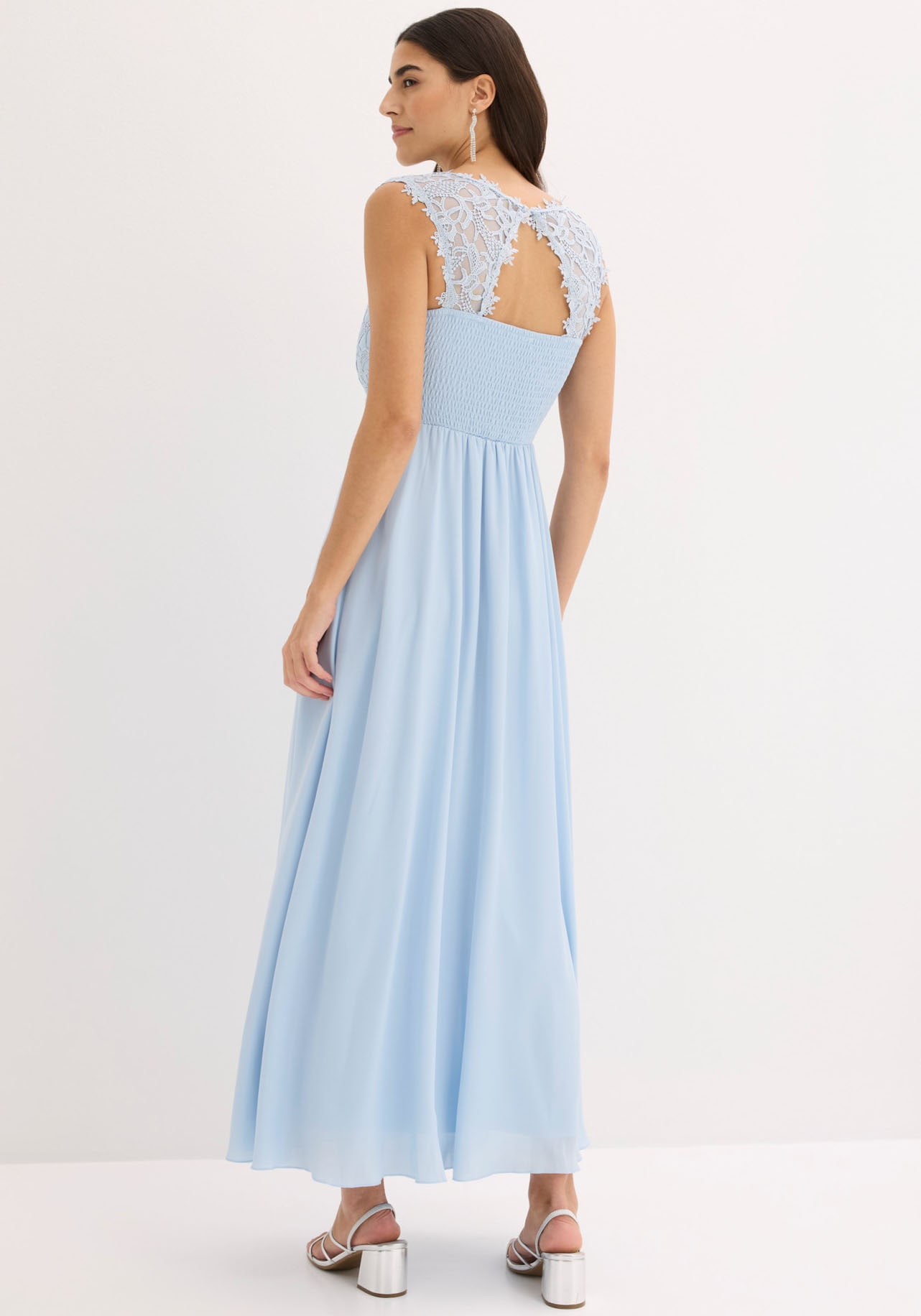 bonprix Maxikleid »Maxikleid mit Spitze« für festliche Anlässe, vollständig gefüttert, taillierte Passform